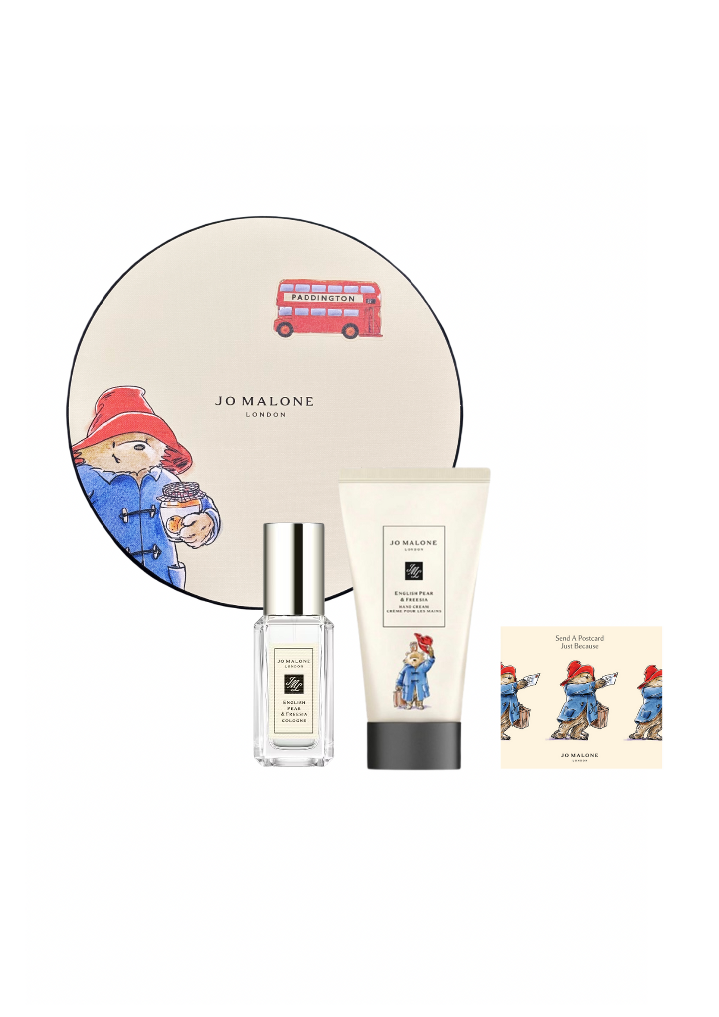 Jo Malone Set English Pear & Freesia Cologne 9ml / English Pear & Freesia Hand Cream 50ml And Post Card