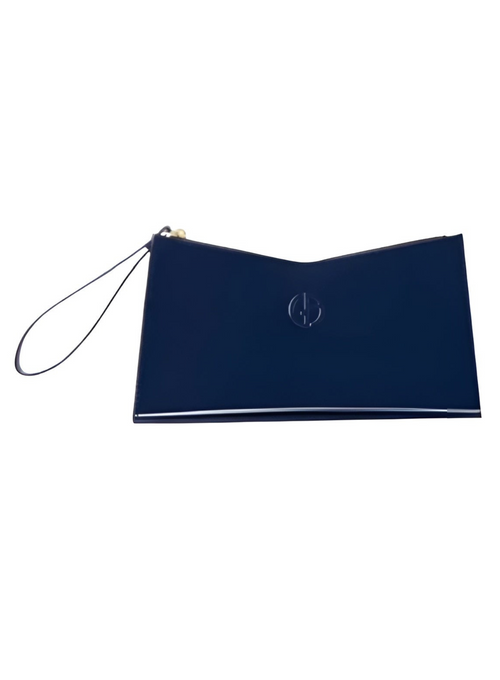 Armani Beauty blue lacquered cosmetic bag — luxury original makeup pouch Tbilisi Georgia