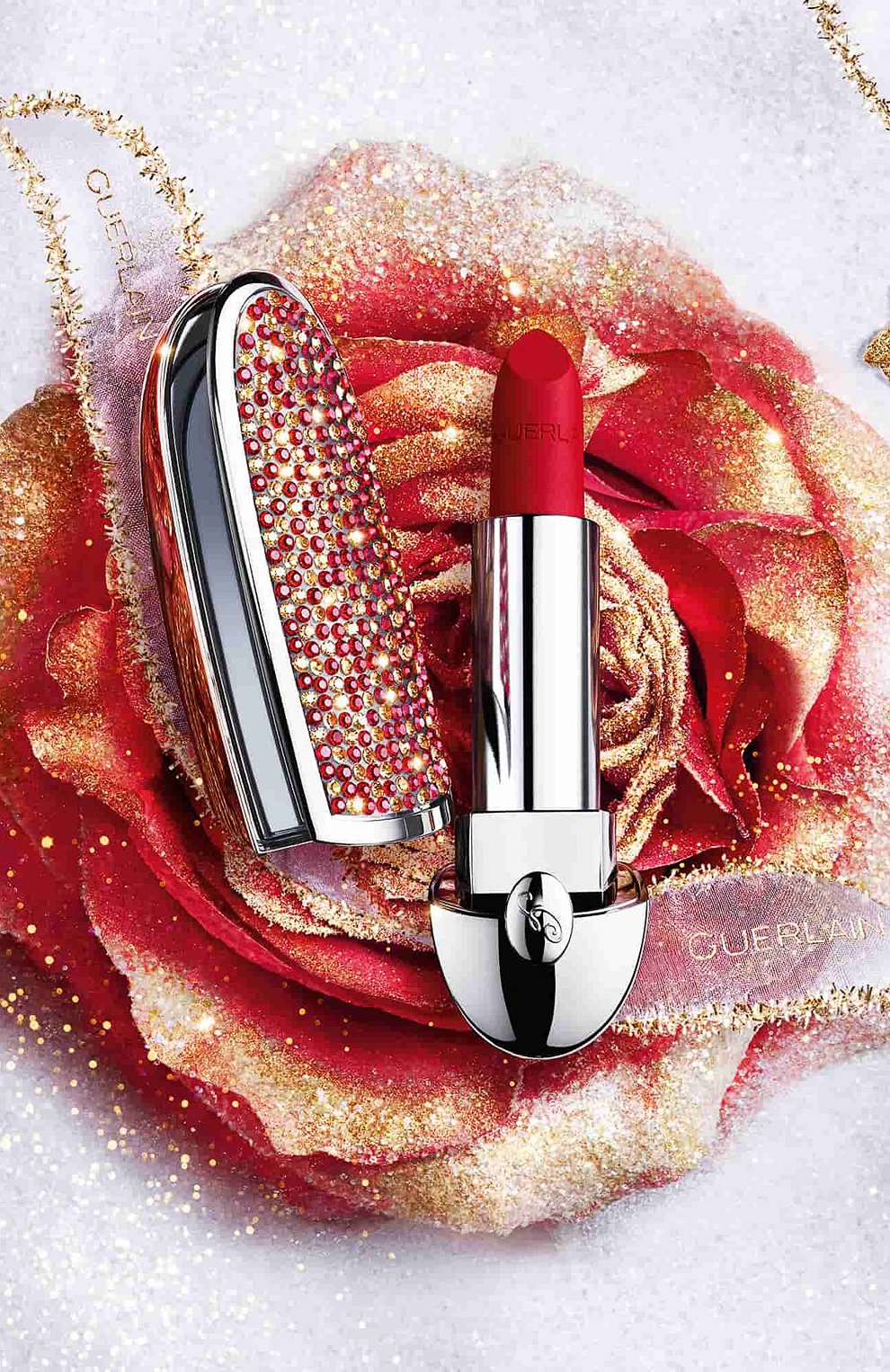 GUERLAIN Rouge G Lipstick Golden Ruby Case