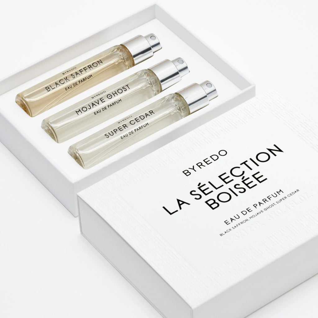BYREDO La Sélection Boisée – სამოგზაურო სუნამოების სასაჩუქრე სეტი (3 × 12მლ)