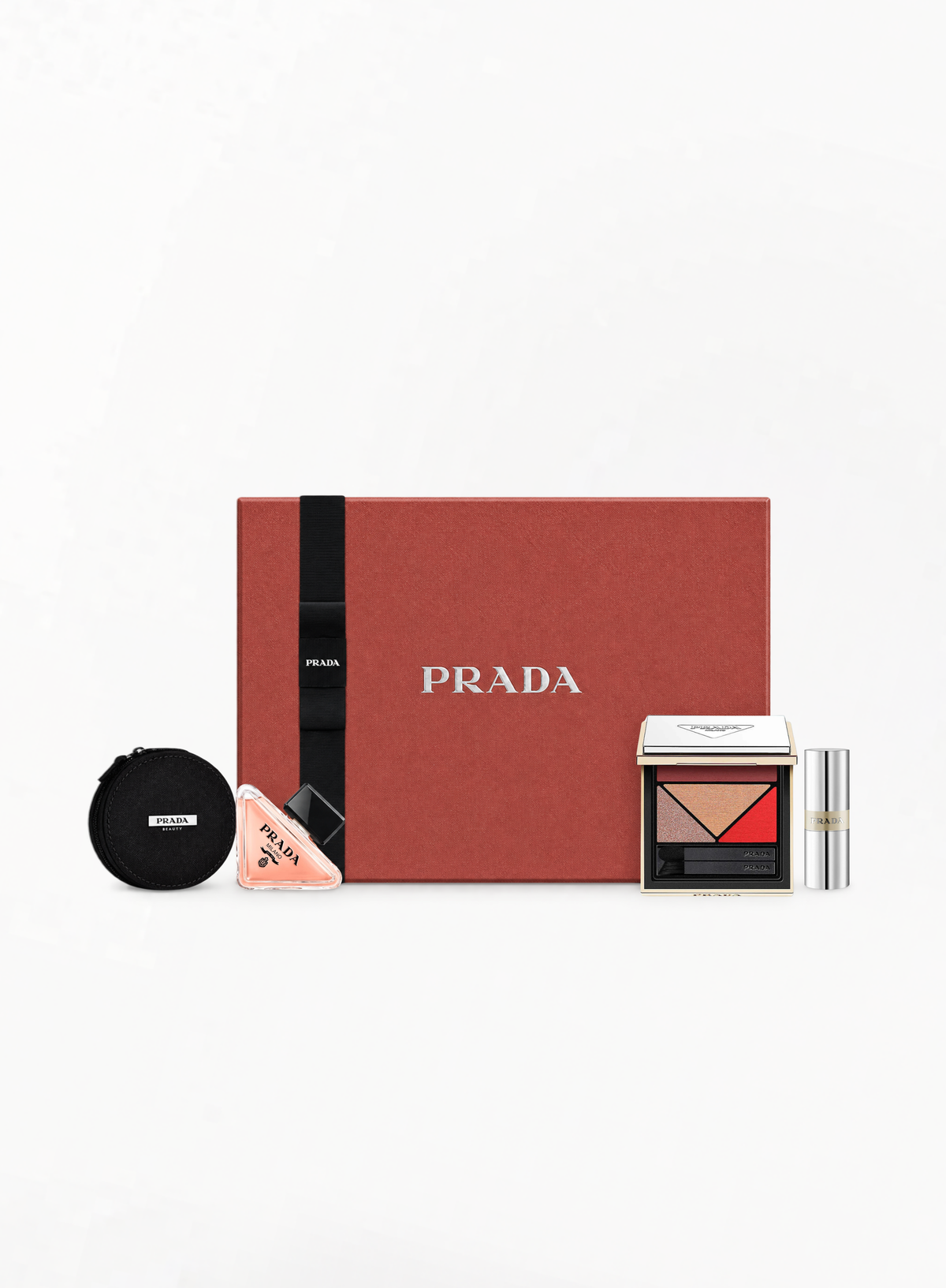 PRADA Monochrome მინი ტუჩსაცხი – Shade R28 / PULP Prada Dimensions ჩრდილი – 06 / Paradoxe Eau de Parfum 7მლ