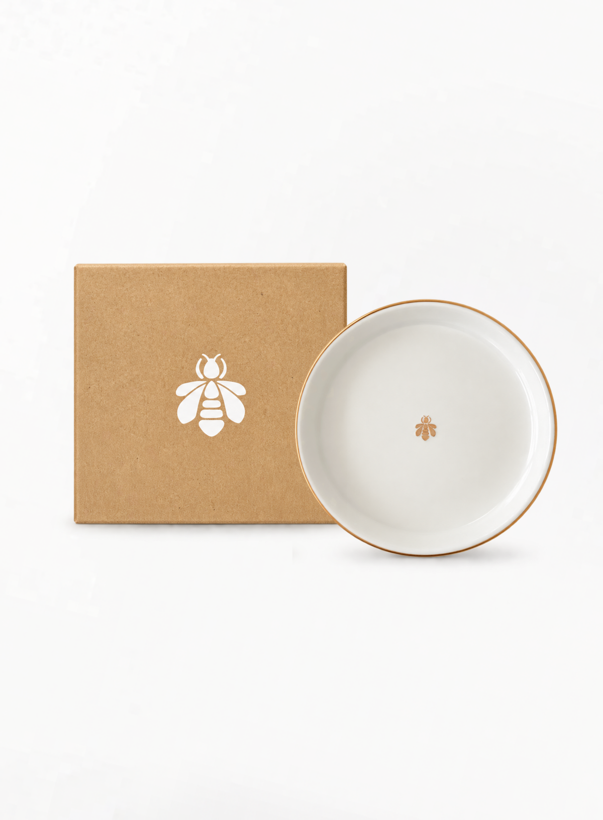 GUERLAIN Luxury Porcelain Tray with Signature Bee Detail 10x10cm