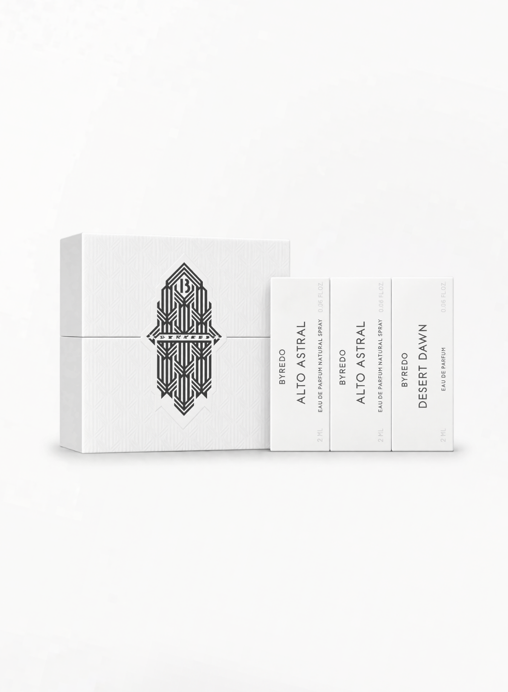 BYREDO Alto Astral Eau de Parfum (x2) & Desert Dawn Eau de Parfum (x1) — 3 × 2ml Discovery Set