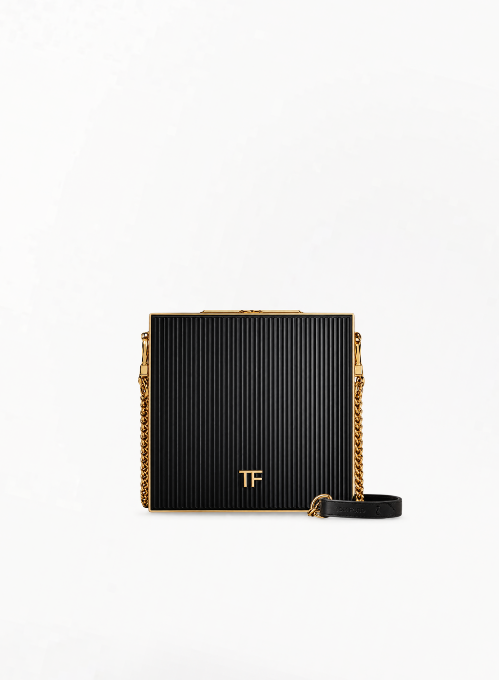 TOM FORD ლიმიტირებული მეტალის ჩანთა შიდა სარკით 10.5×10.5სმ 