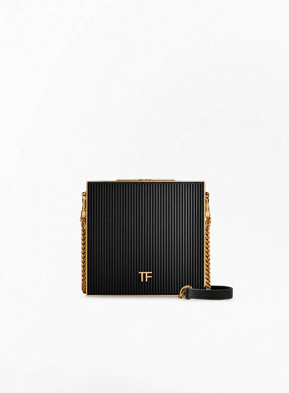 TOM FORD ლიმიტირებული მეტალის ჩანთა შიდა სარკით 10.5×10.5სმ 