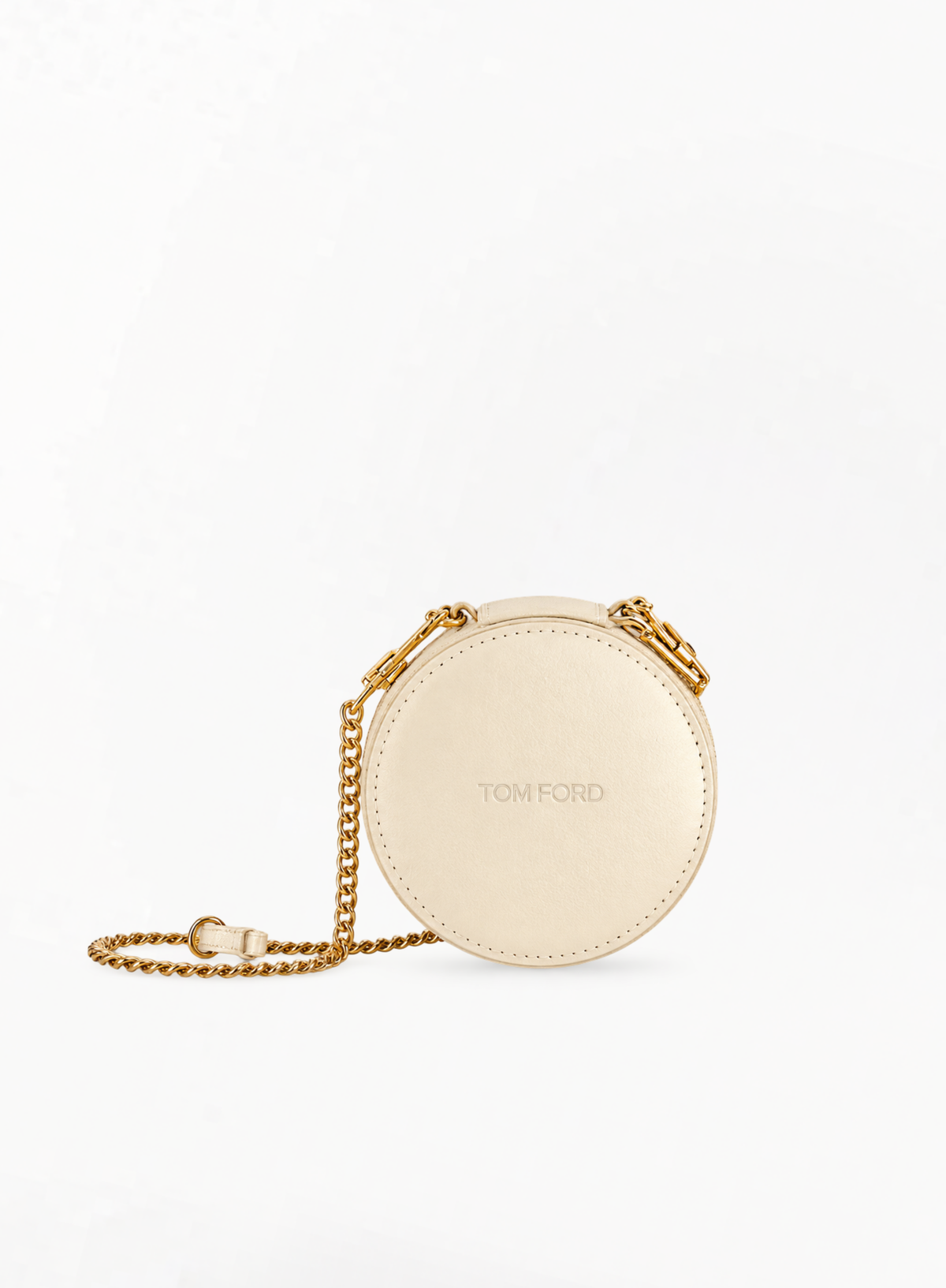 TOM FORD ბეჟი კოსმეტიკური ჩანთა 8.5 x 8სმ