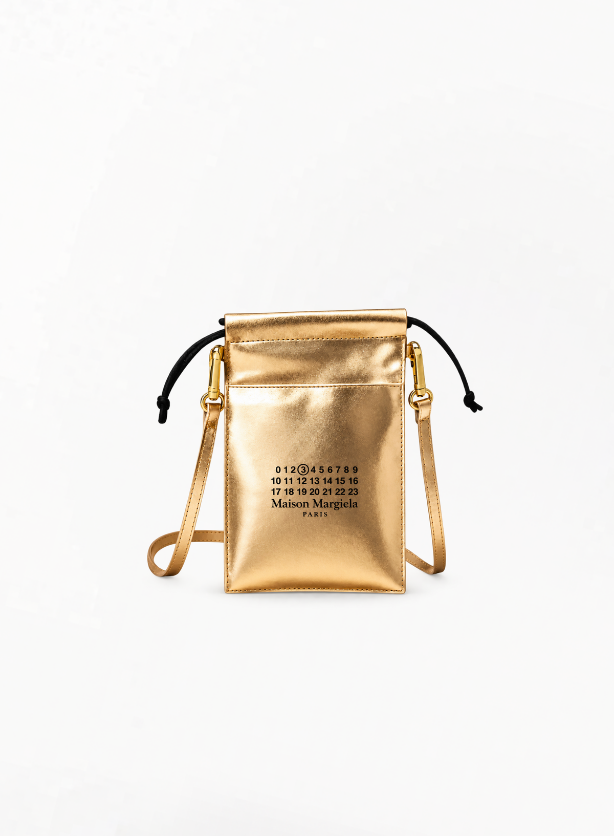 MAISON MARGIELA REPLICA ლიმიტირებული ოქროსფერი ჩანთა ტყავის ეფექტით 19.5x12სმ