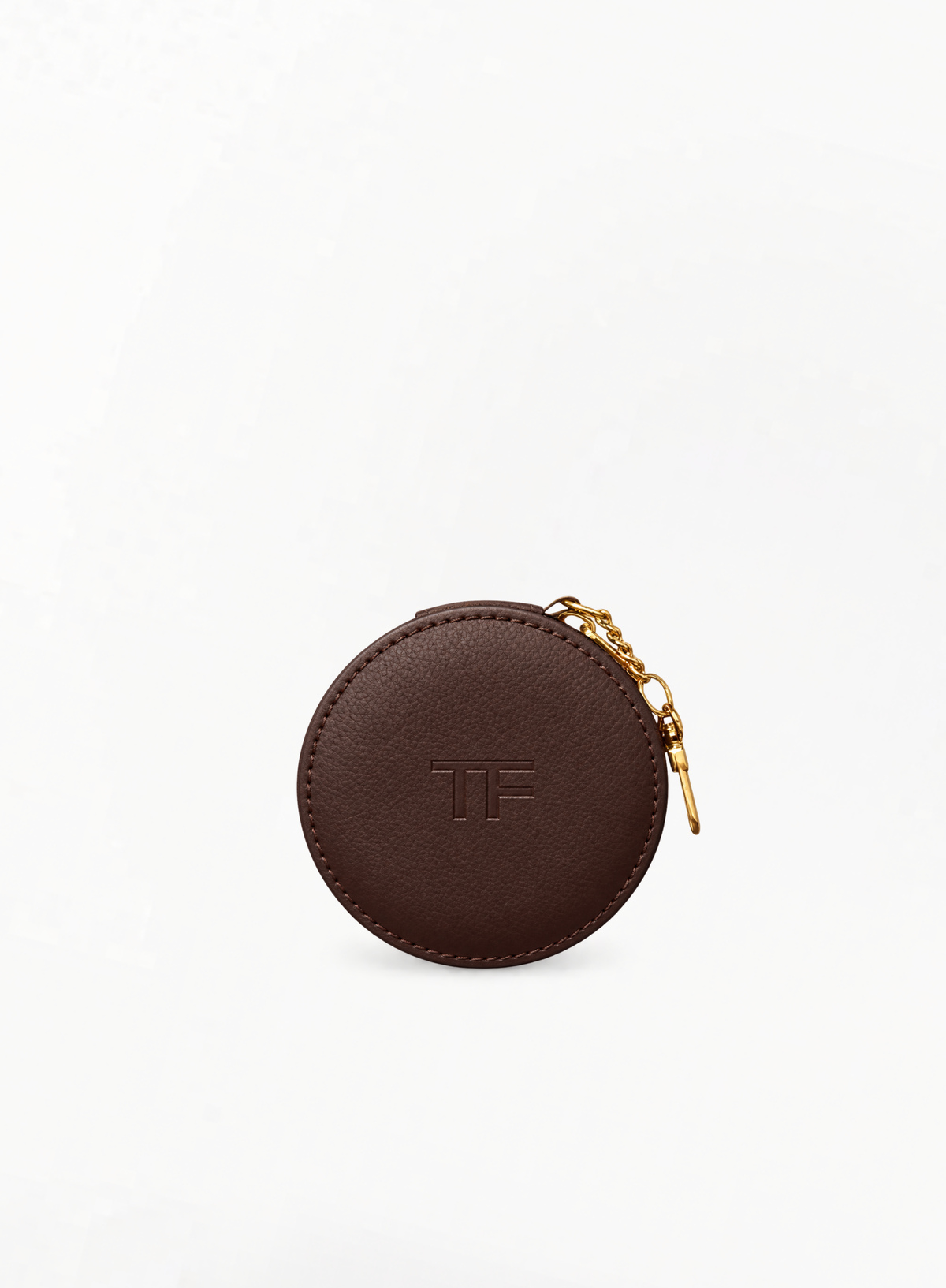 TOM FORD Round Leather-Effect Pouch 8.5x5.5cm