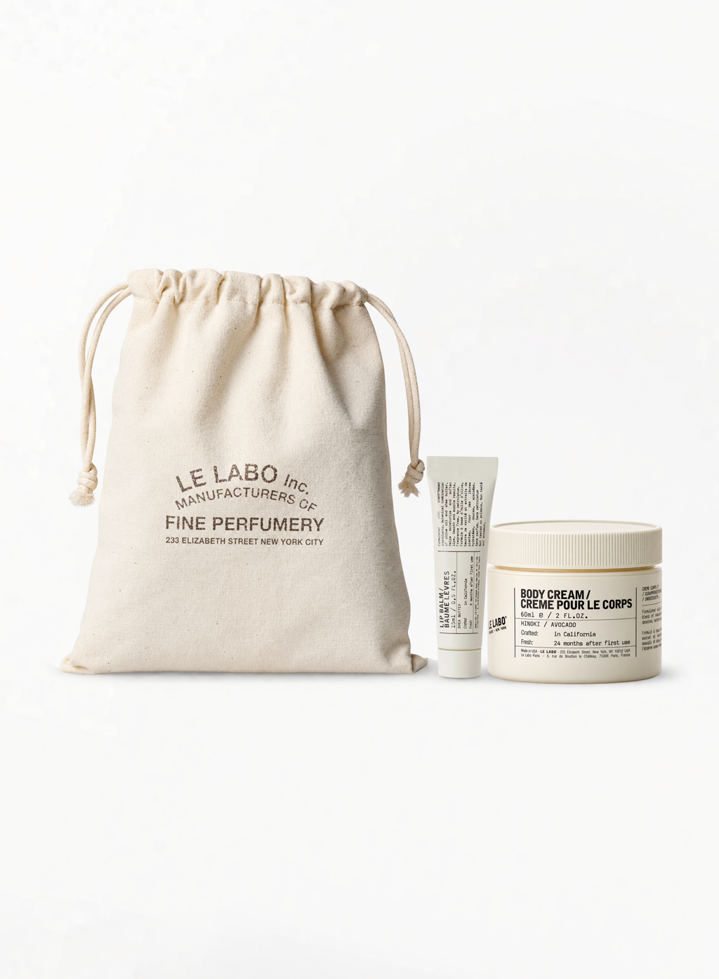 LE LABO Care Set – Lip Balm, Hinoki Body Cream