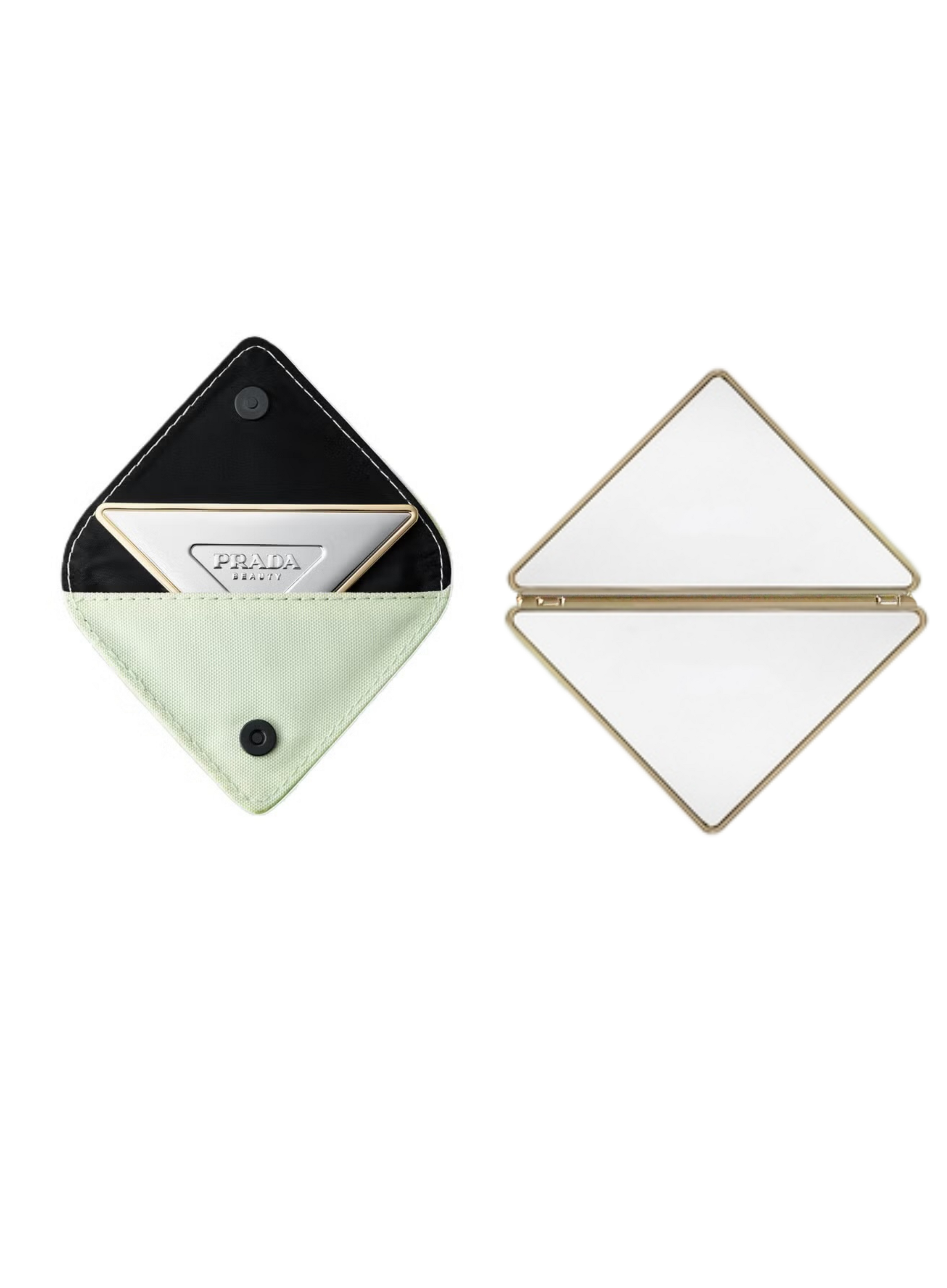 Prada Two-Sided Mirror with Mini Pouch – Authentic Luxury Accessory
