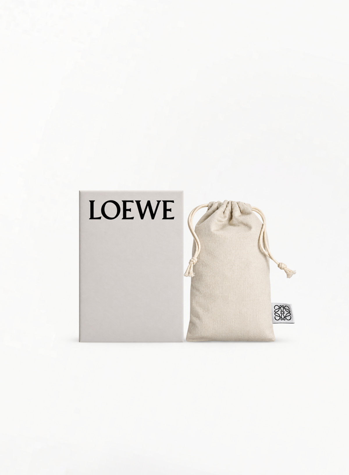 LOEWE Cream Fabric Mini Bag 21x11cm