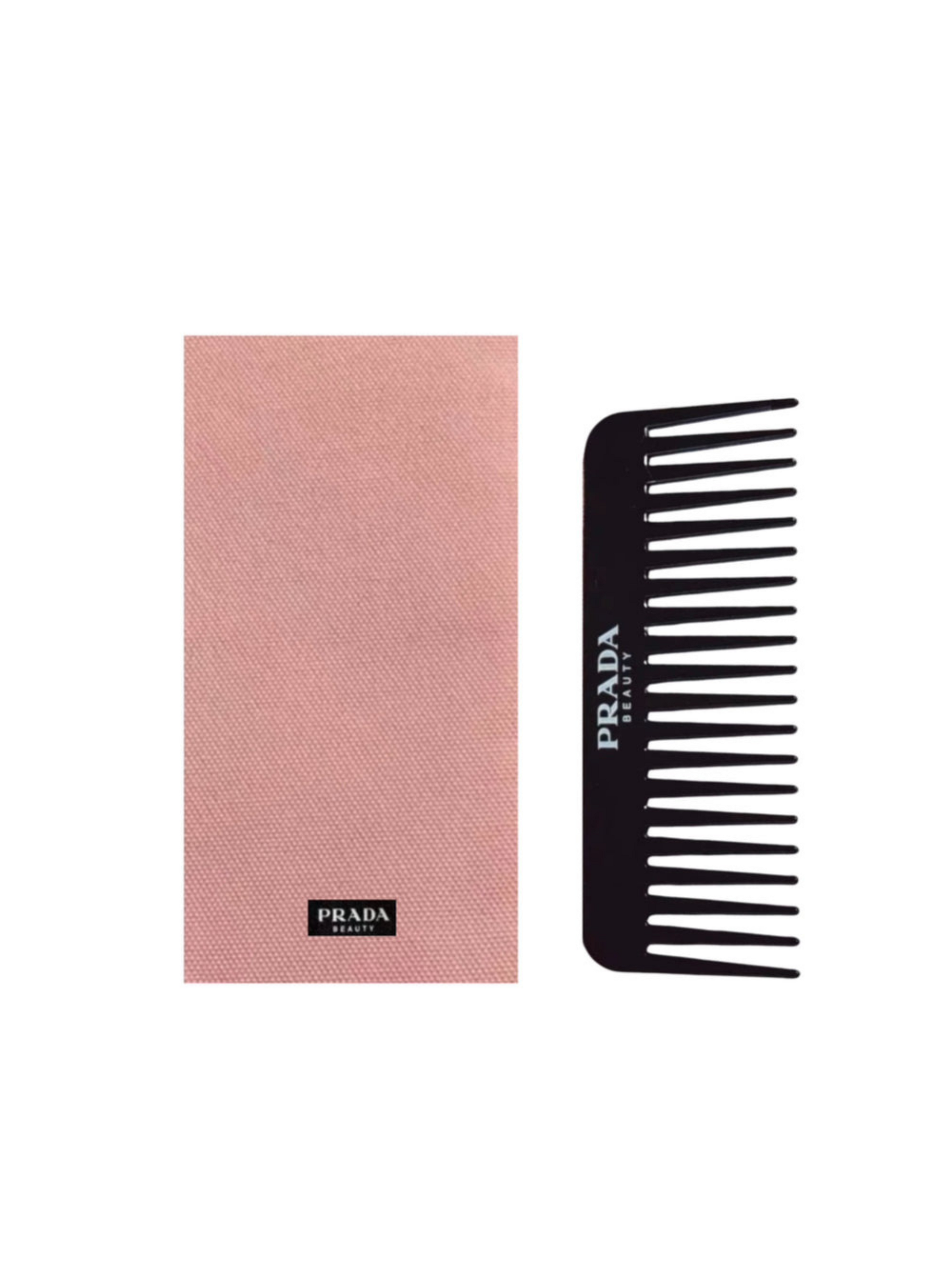 Prada Black Comb in Pink Case – Authentic Luxury Beauty Accessory
