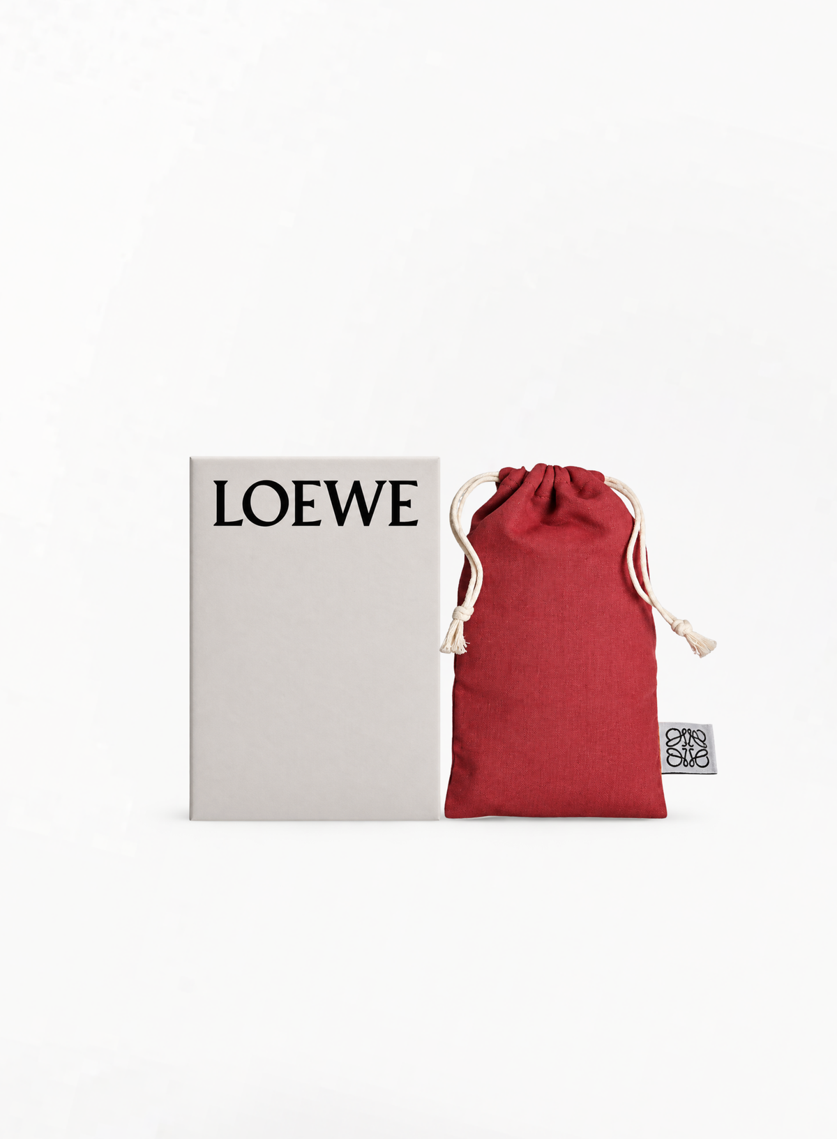 LOEWE Burgundy Fabric Mini Bag 21x11cm