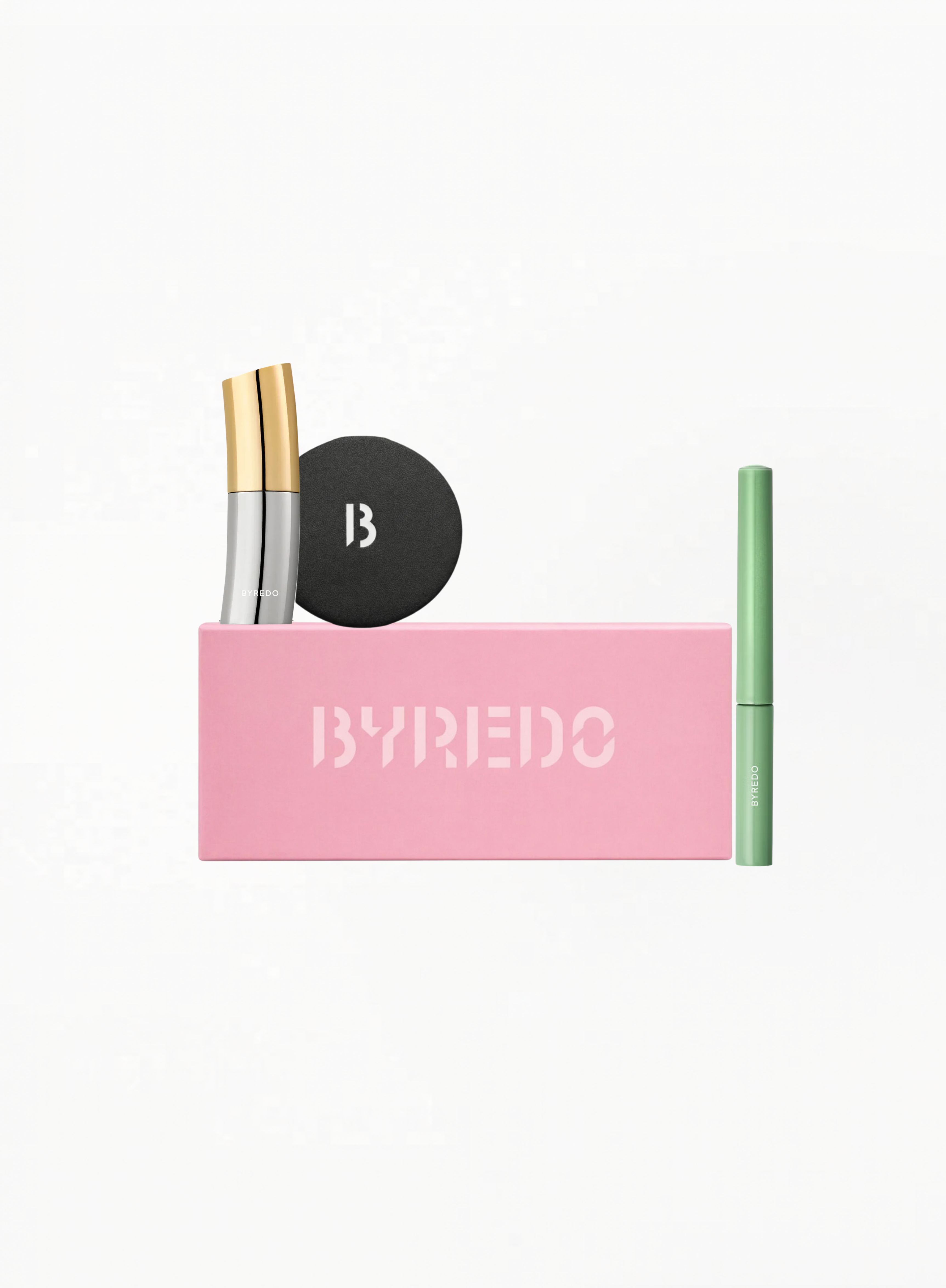 BYREDO ტუჩსაცხი Red & Blue/ Technical Black თვალის ლაინერი / შავი სარკე Mirror Mirror