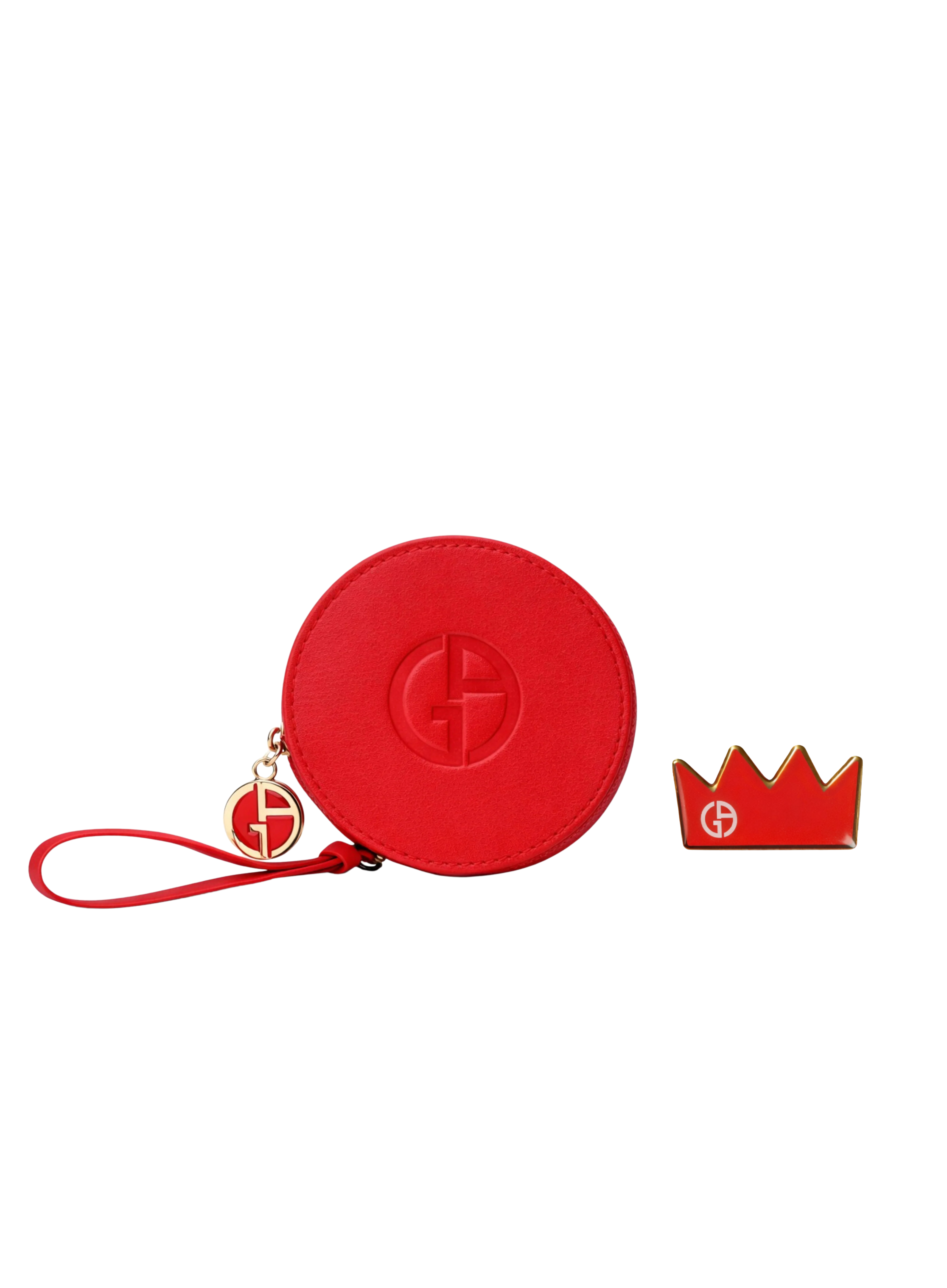 GIORGIO ARMANI ლიმიტირებული კლასიკური წითელი ქუშენის ჩანთა (9×9 სმ)