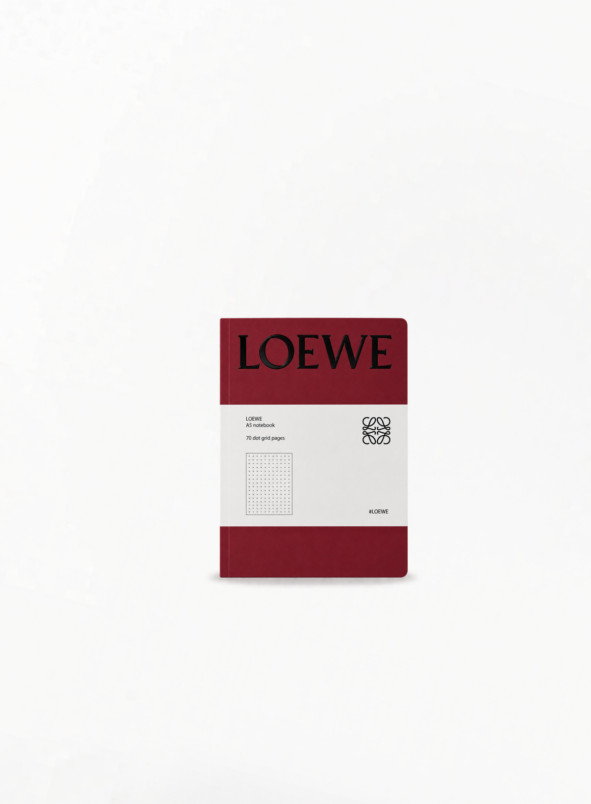 LOEWE ლიმიტირებული შინდისფერი რვეული ჩანაწერებისთვის 21×15 სმ