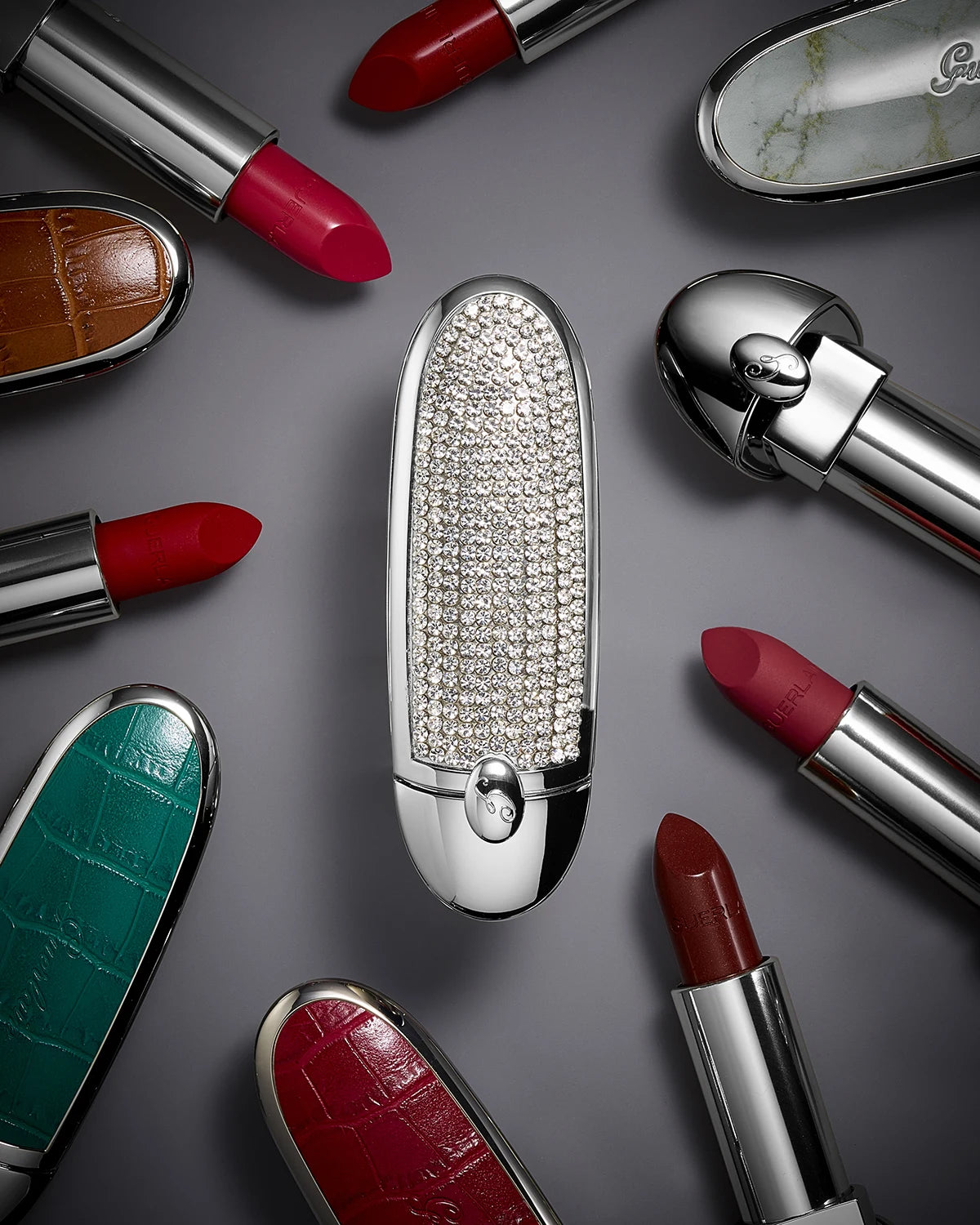 Guerlain Rouge G Stunning Queen ვერცხლისფერი ქეისი