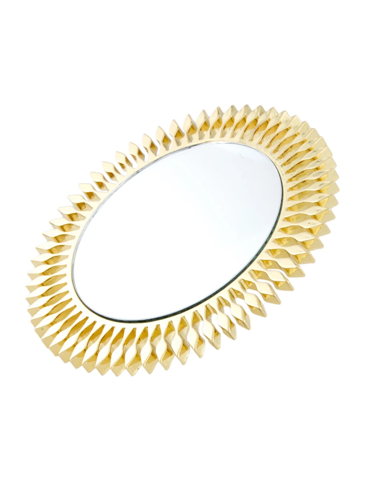 Christian Louboutin-ის ოქროსფერი სარკე პატარა ჩანთით