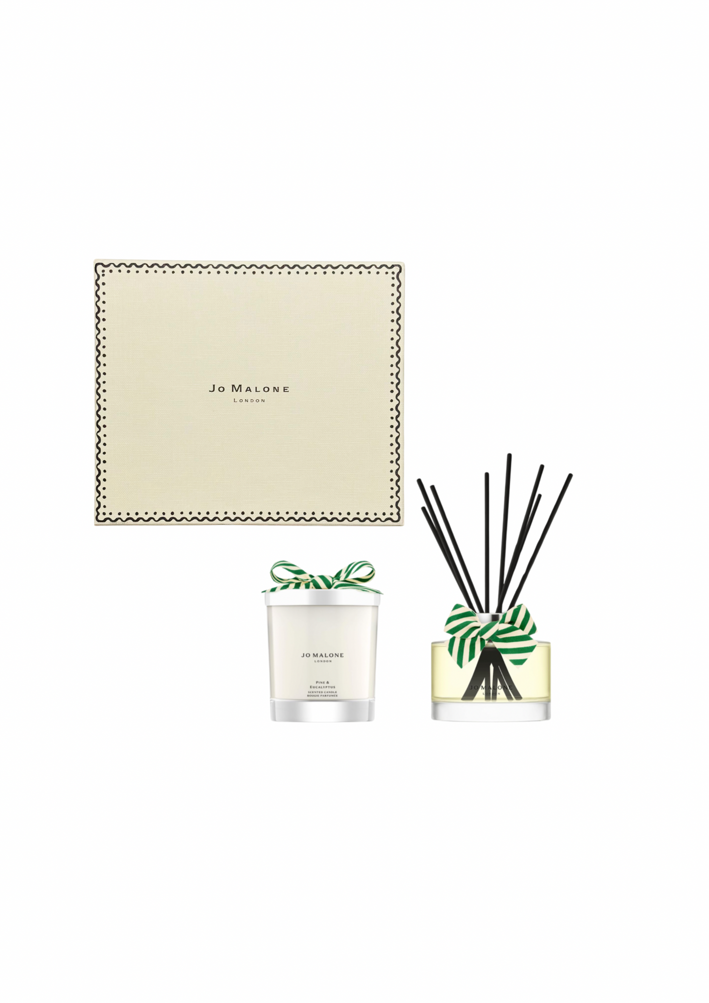 Jo Malone PINE & EUCALYPTUS SCENTED CANDLE BOUGIE PARFUMÉE SET