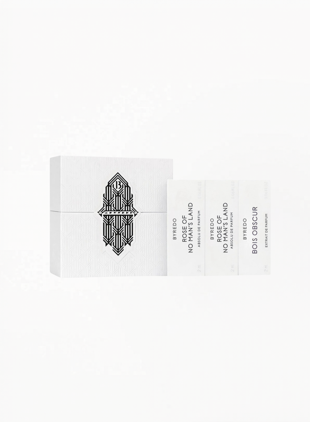 BYREDO Rose of No Man’s Land Absolu de Parfum (x2) & Bois Obscur (x1) – 3 × 2ml Discovery Set
