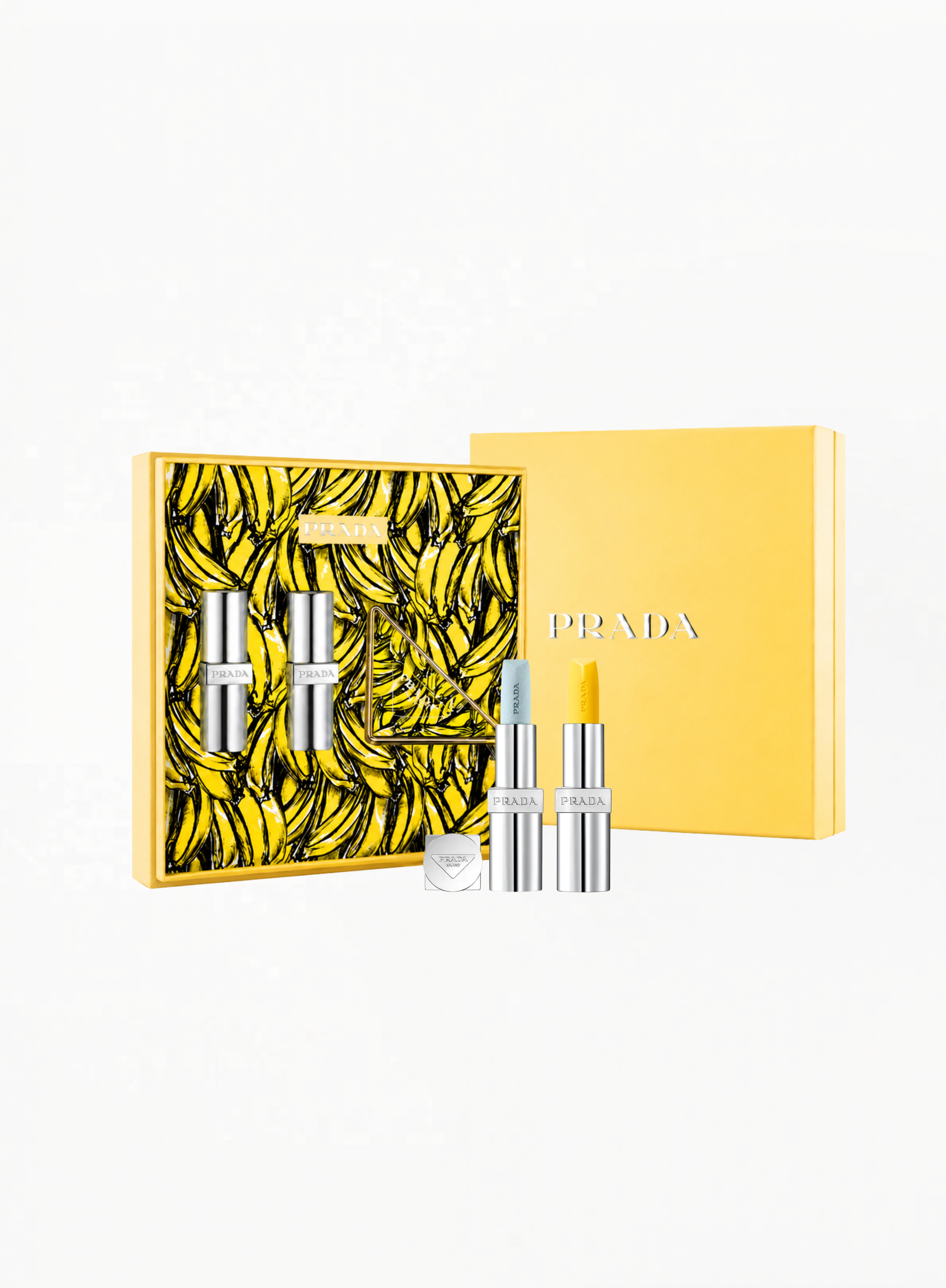 PRADA Limited Edition Gift Set U001 & U002 with Mirror – Banana Pattern