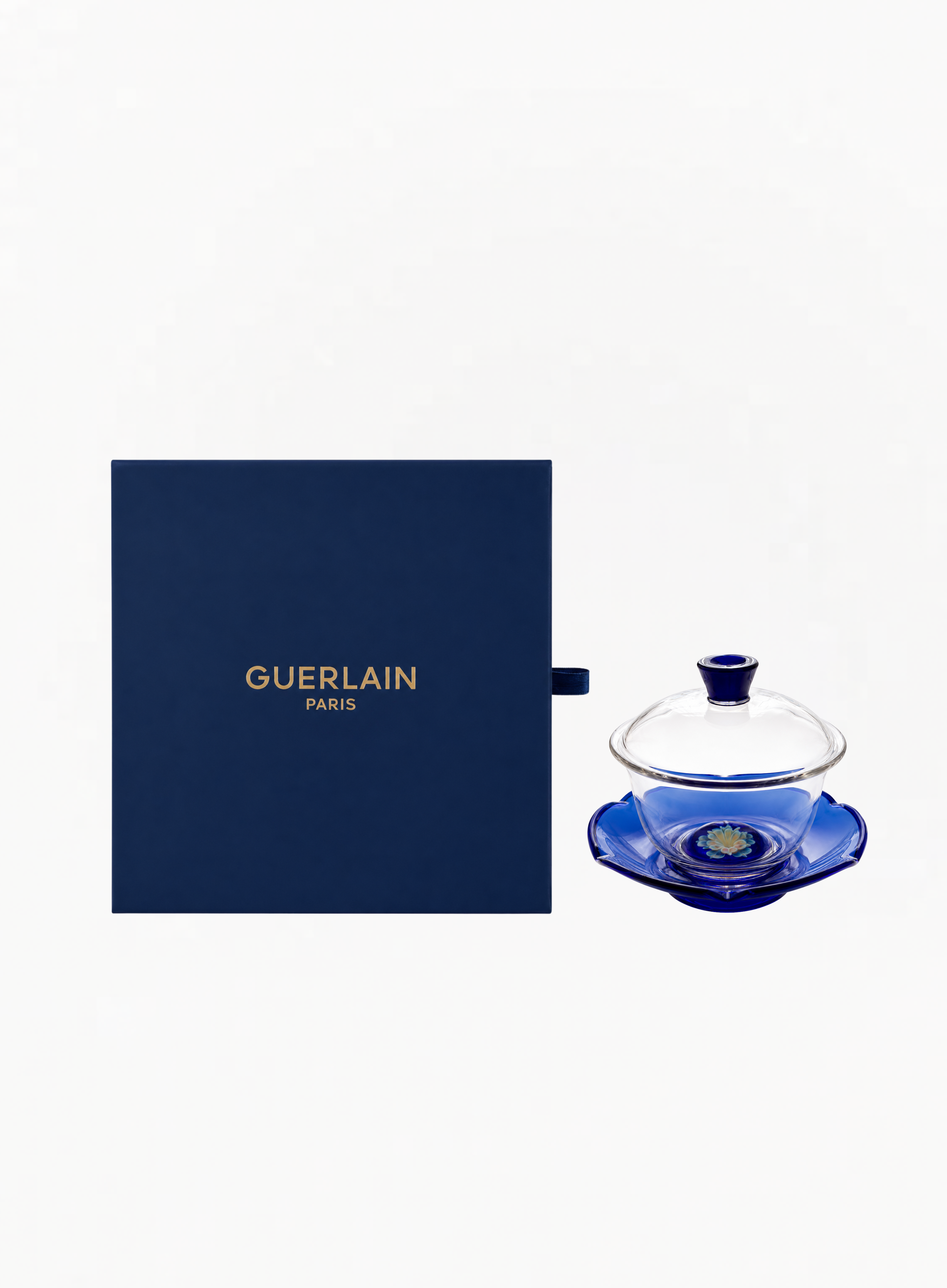 GUERLAIN ლიმიტირებული შუშის ჩაის ფინჯანი თავსახურით