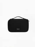 Prada Two-Section Professional Cosmetic Bag with Built-In Mirror
