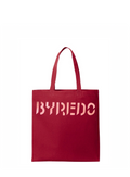 BYREDO Burgundy Canvas Tote Bag 30x25cm