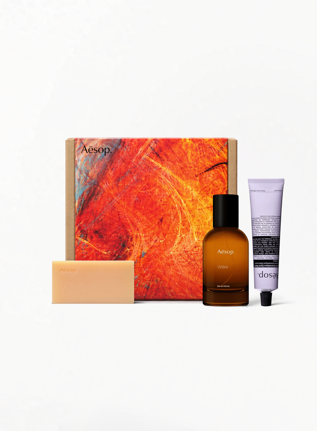 AĒSOP Virēre Eau de Parfum 50ML, Eleos Aromatique Hand Balm And Bar Soap Trio