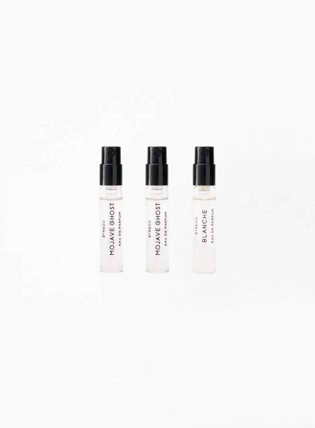 BYREDO Blanche Absolu de Parfum (x1) & Mojave Ghost Absolu de Parfum (x2) – 3 × 2ml Discovery Set