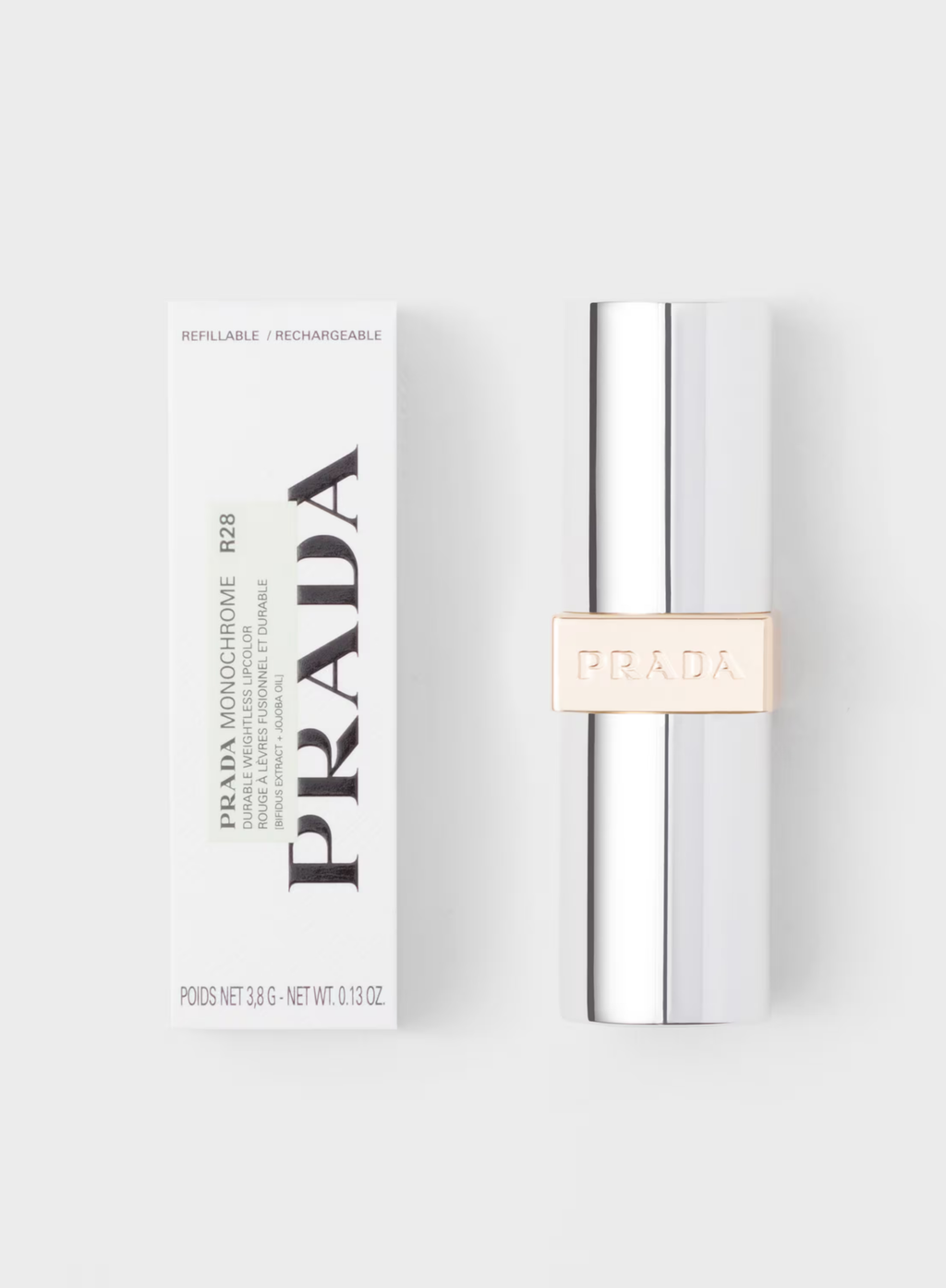 Prada Monochrome Hyper Matte Lipstick R28 FUOCO - Damaged