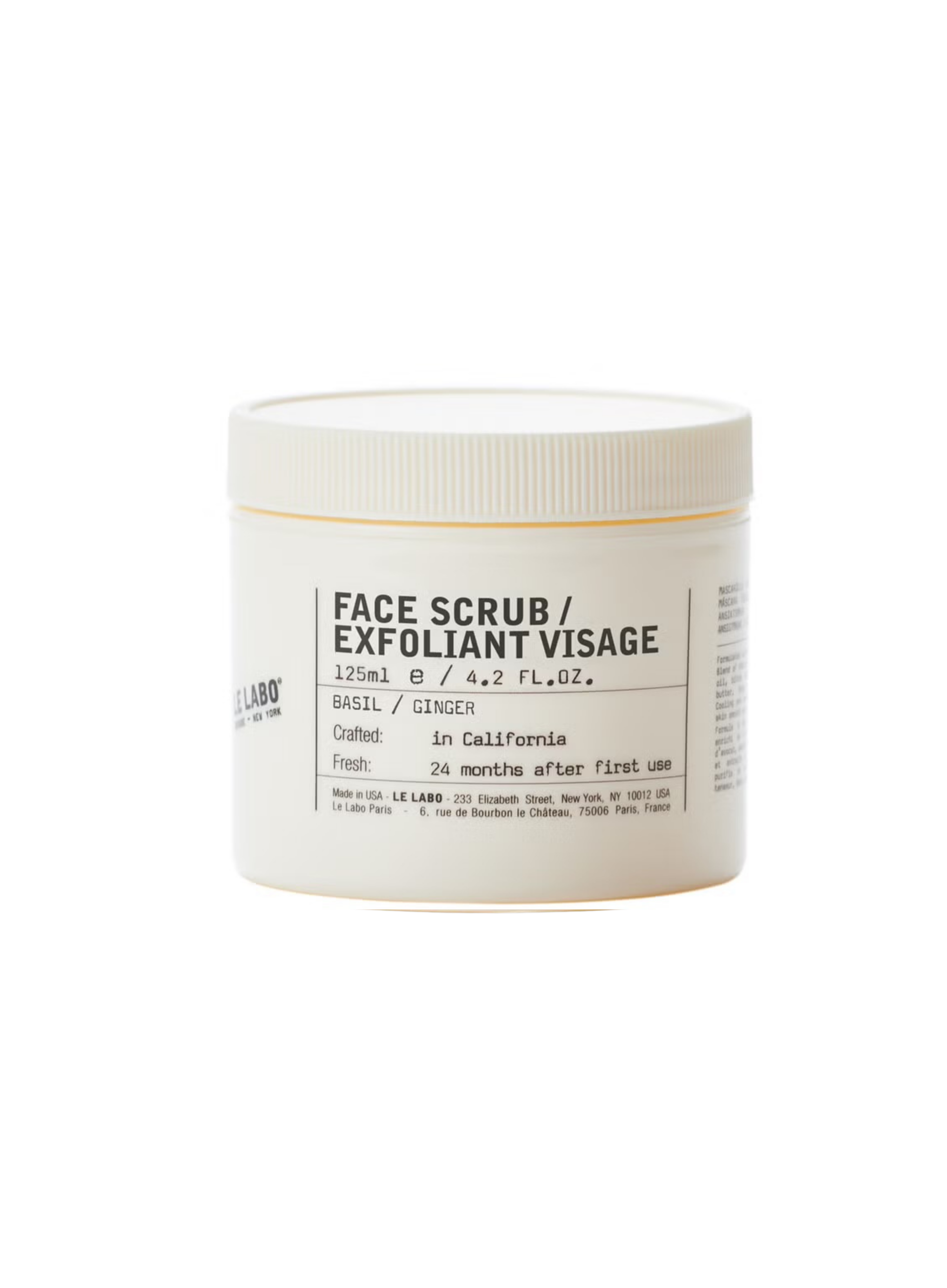 Le Labo Face Scrub Basil & Ginger 125ml — Authentic exfoliating skincare in Georgia at Exquisite
