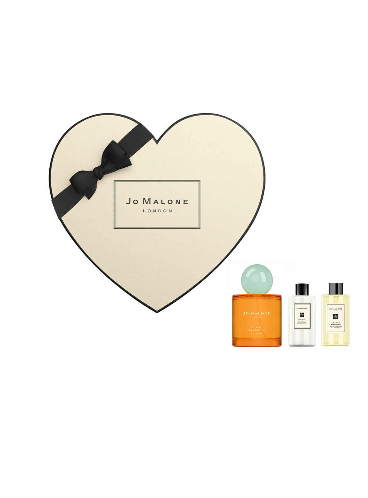 Jo Malone Gift Set Sunlit Cherimoya 50ml, Lime Basil Mandarin Conditioner 75ml and Body & Hand Lotion 75ml