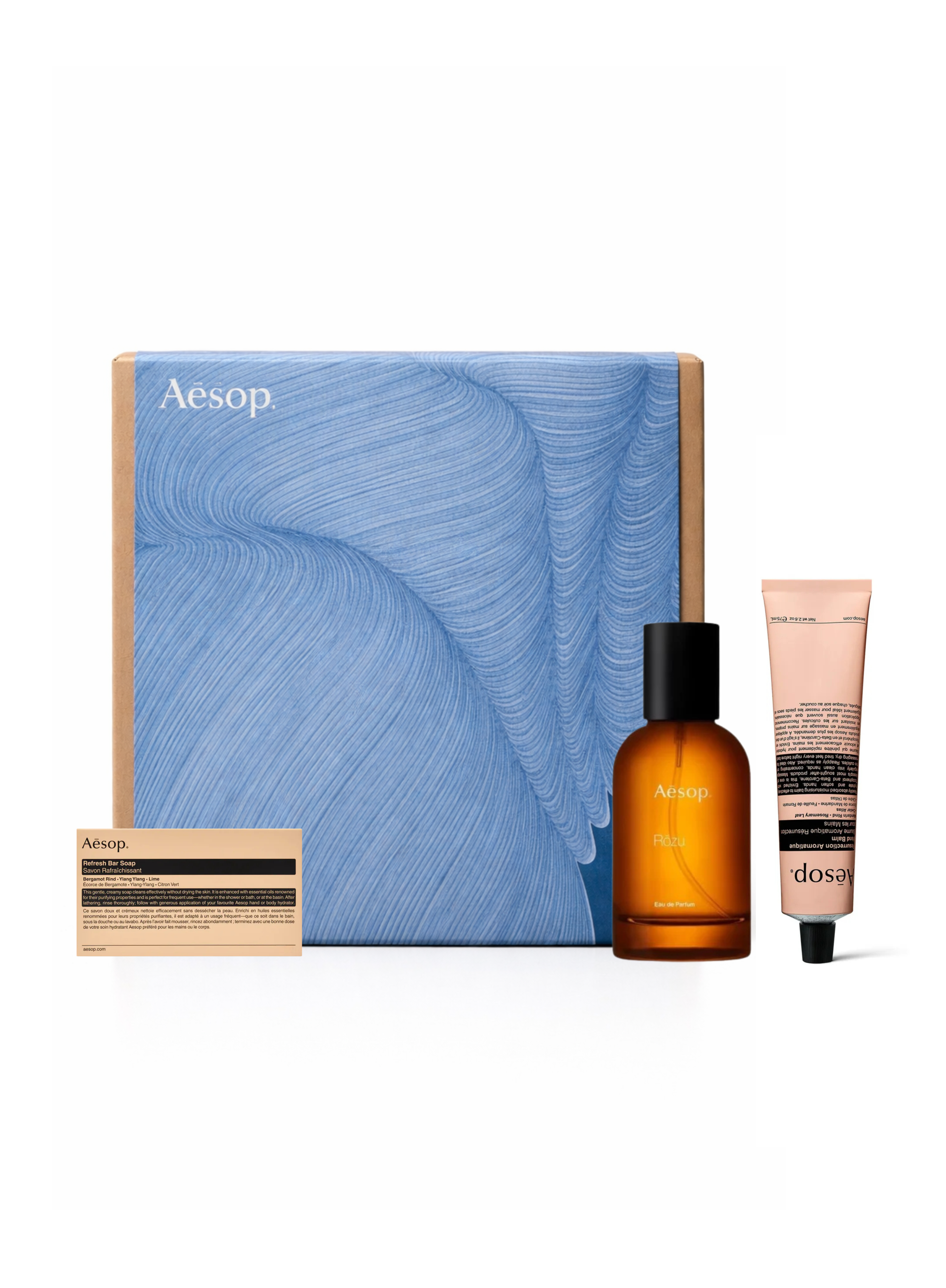 Aesop Rōzu Eau de Parfum 50ML And Resurrection Aromatique Hand Balm Set Trio