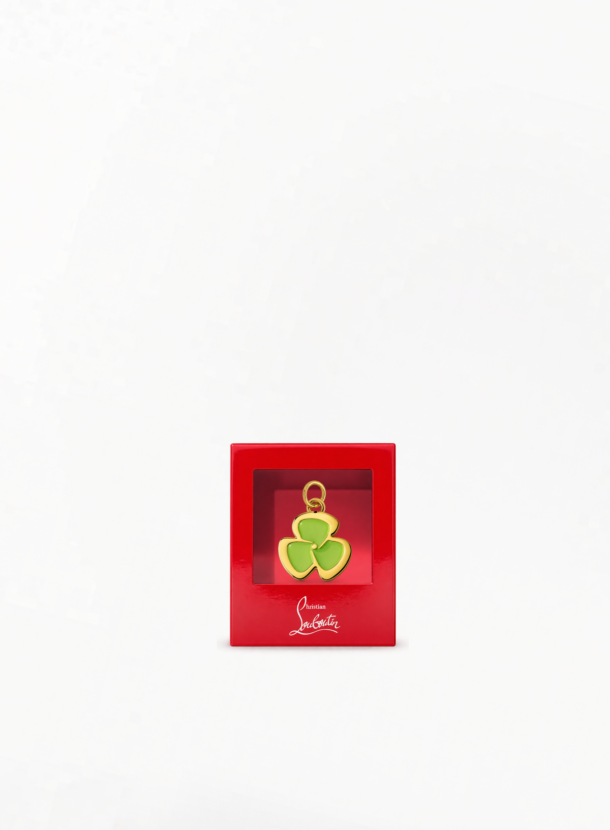CHRISTIAN LOUBOUTIN Lipstick Green Clover Chain Charm