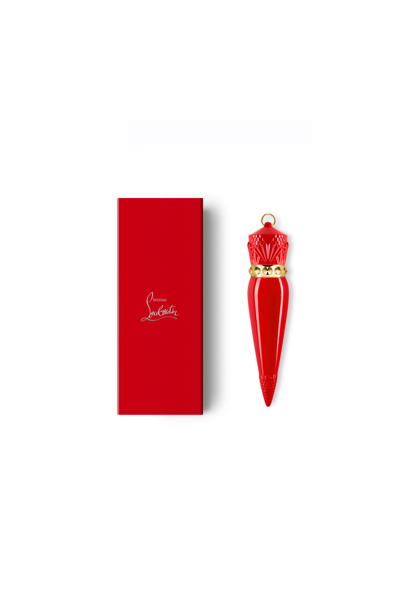 Christian Louboutin Rouge Louboutin Glow Refillable lipstick case - Red Glow Lipstick refill - Peach Cabaret 013G