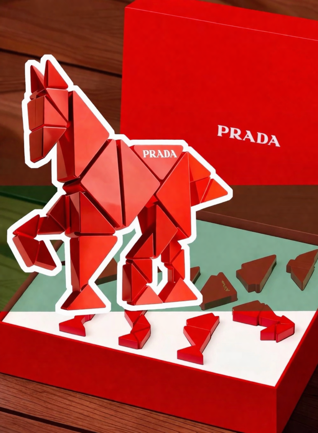 PRADA-ს Modular Magnetic Art Sculpture ლიმიტირებული დეკორატიული ობიექტი