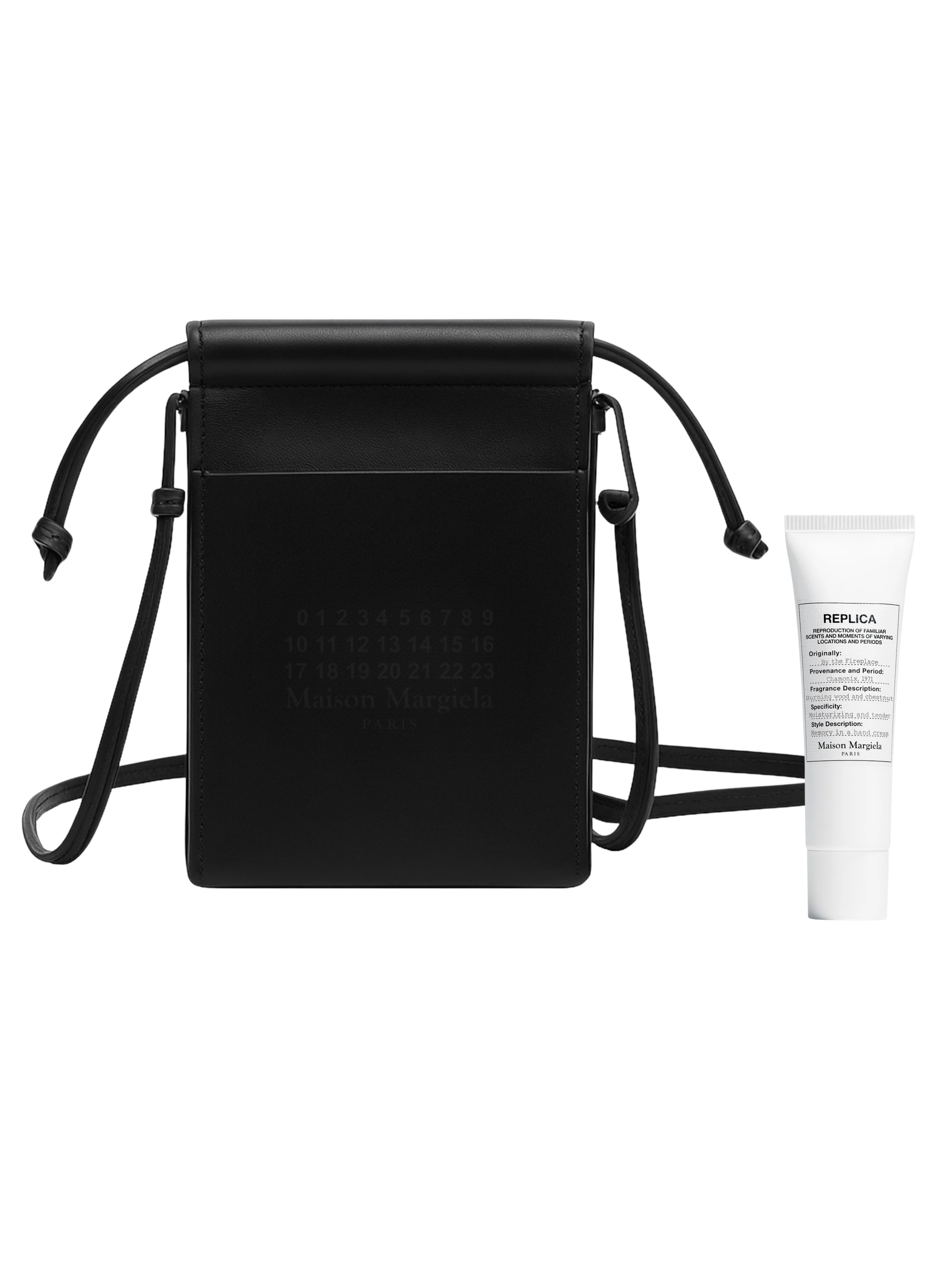 Maison Margiela By The Fireplace Hand Lotion 15ML & Ultra-Limited Edition Black Bag 12x19.5cm