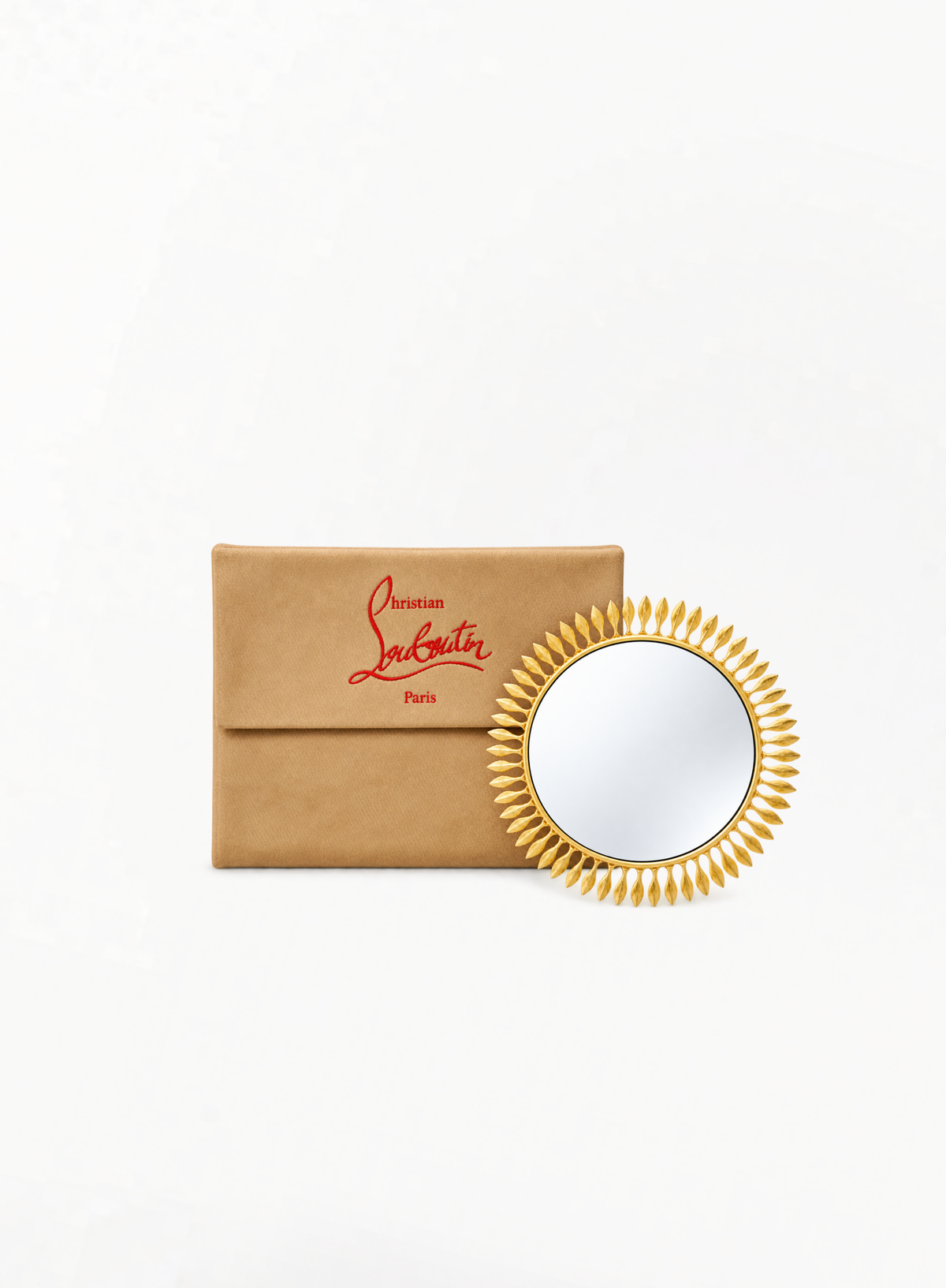 CHRISTIAN LOUBOUTIN Gold Mirror With Small Bag
