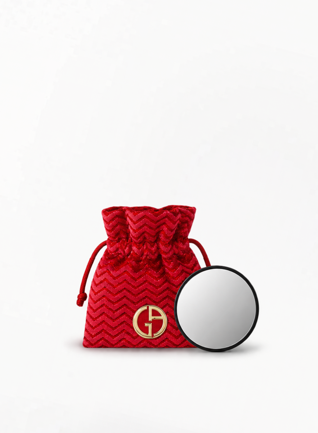 GIORGIO ARMANI Limited Edition Fan Red Mirror And Case Limited Edition