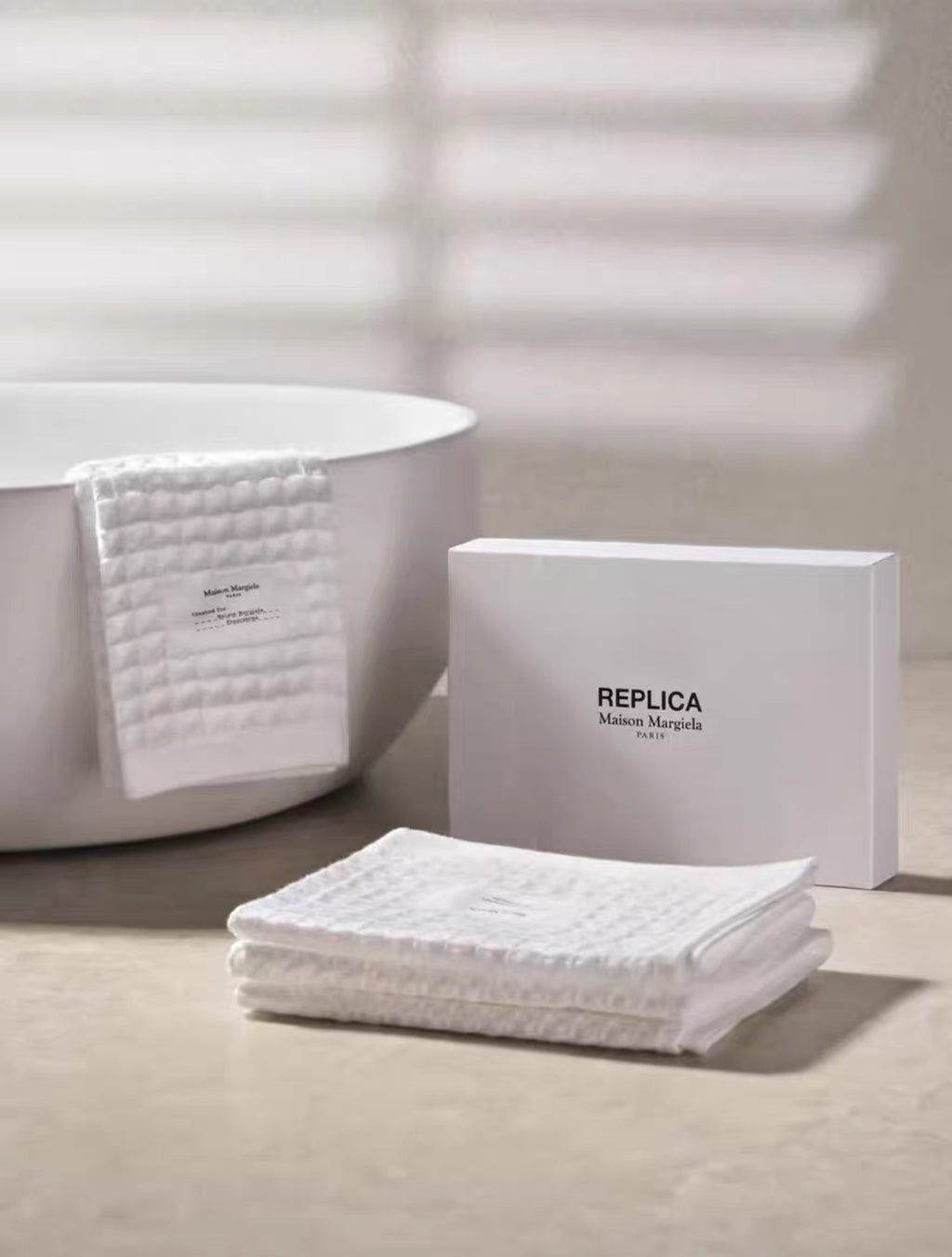 Maison Margiela პირსახოცების სეტი S – 75×35 სმ / M – 140×70 სმ