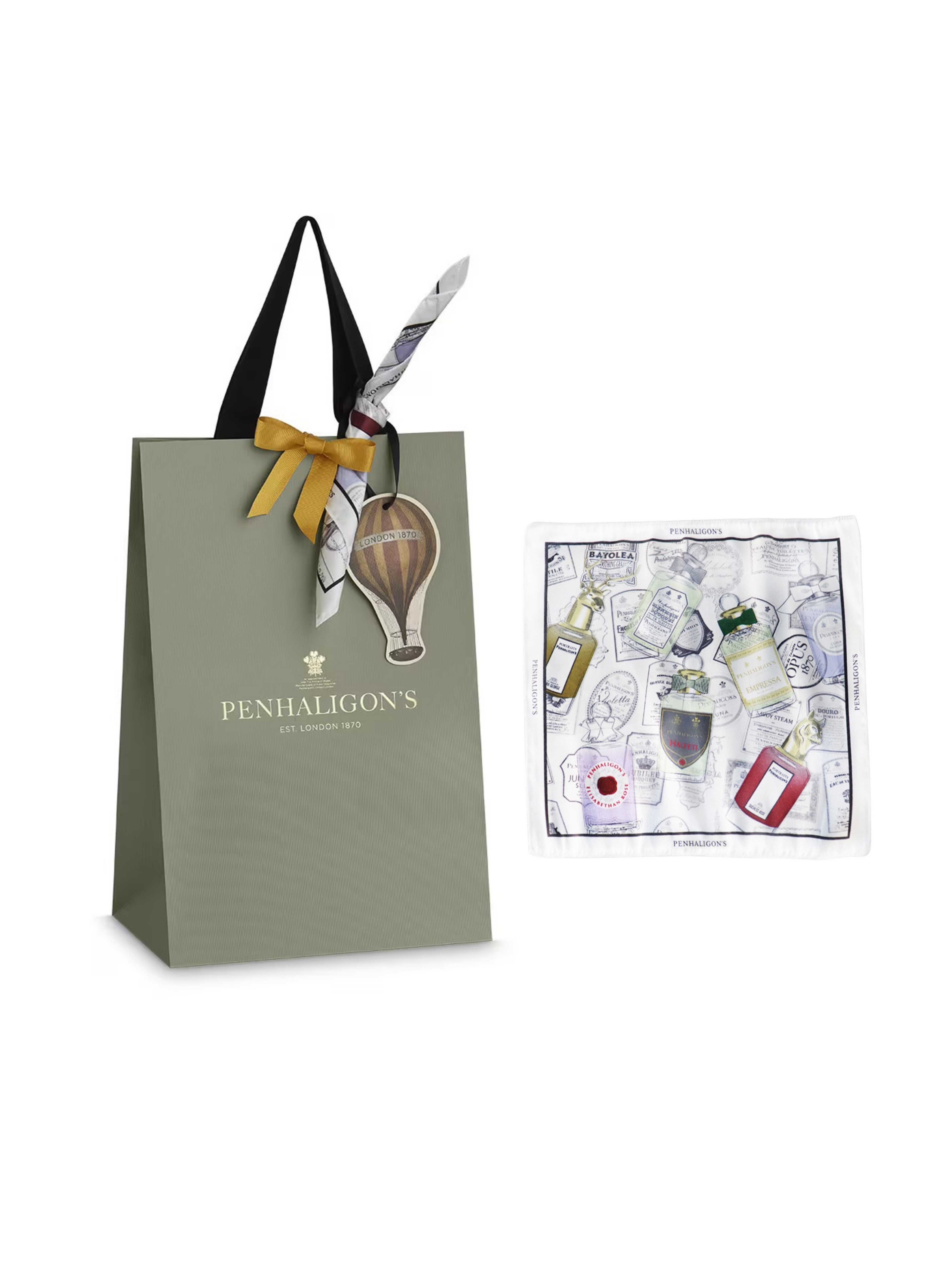 Penhaligon’s ლუქს საჩუქრების ნაკრები – Quercus და Halfeti მინიმატურული შარფით 