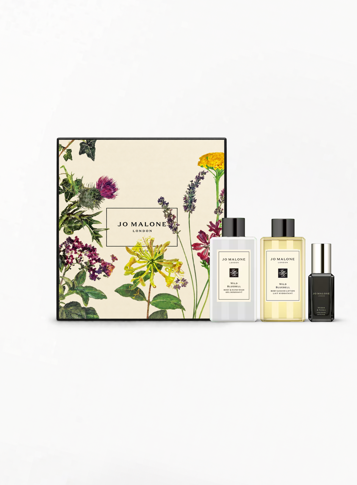 JO MALONE LONDON Myrrh & Tonka & Wild Bluebell სასაჩუქრე ნაკრები