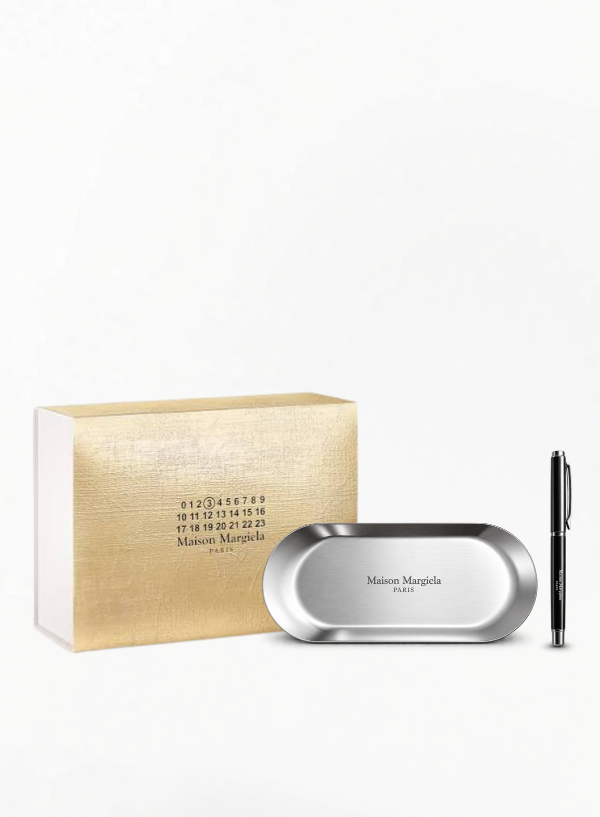 MAISON MARGIELA Paperweight And Black Pen Limited Edition with Golden Gift Box