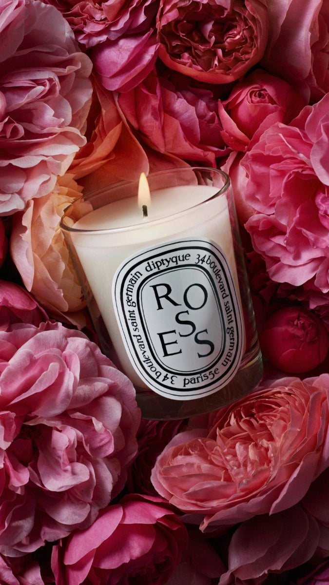 Diptyque Roses Candle 70G & Matches Gift Set