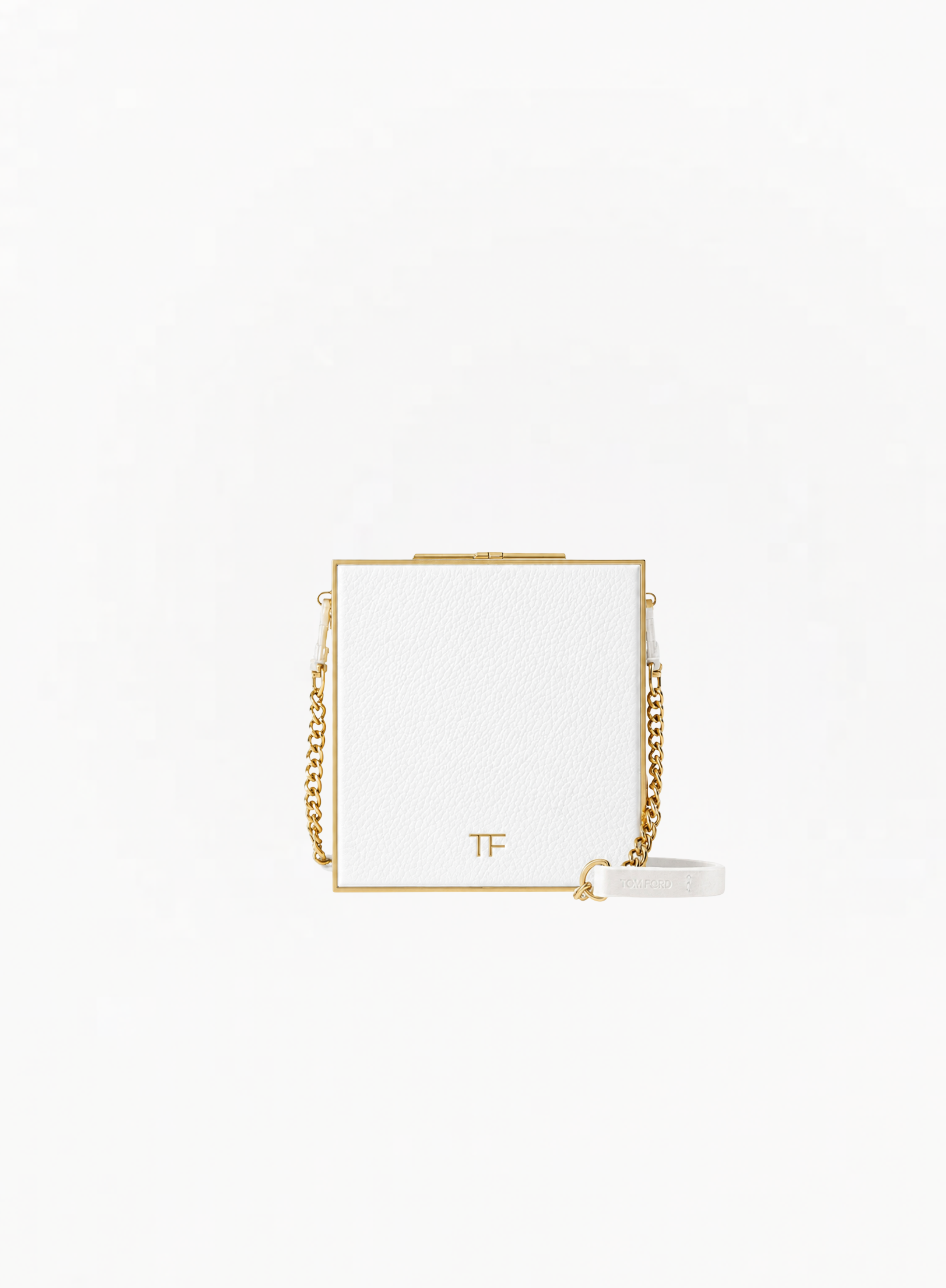 TOM FORD ლიმიტირებული თეთრი მინი ჩანთა 10.5×10.5სმ