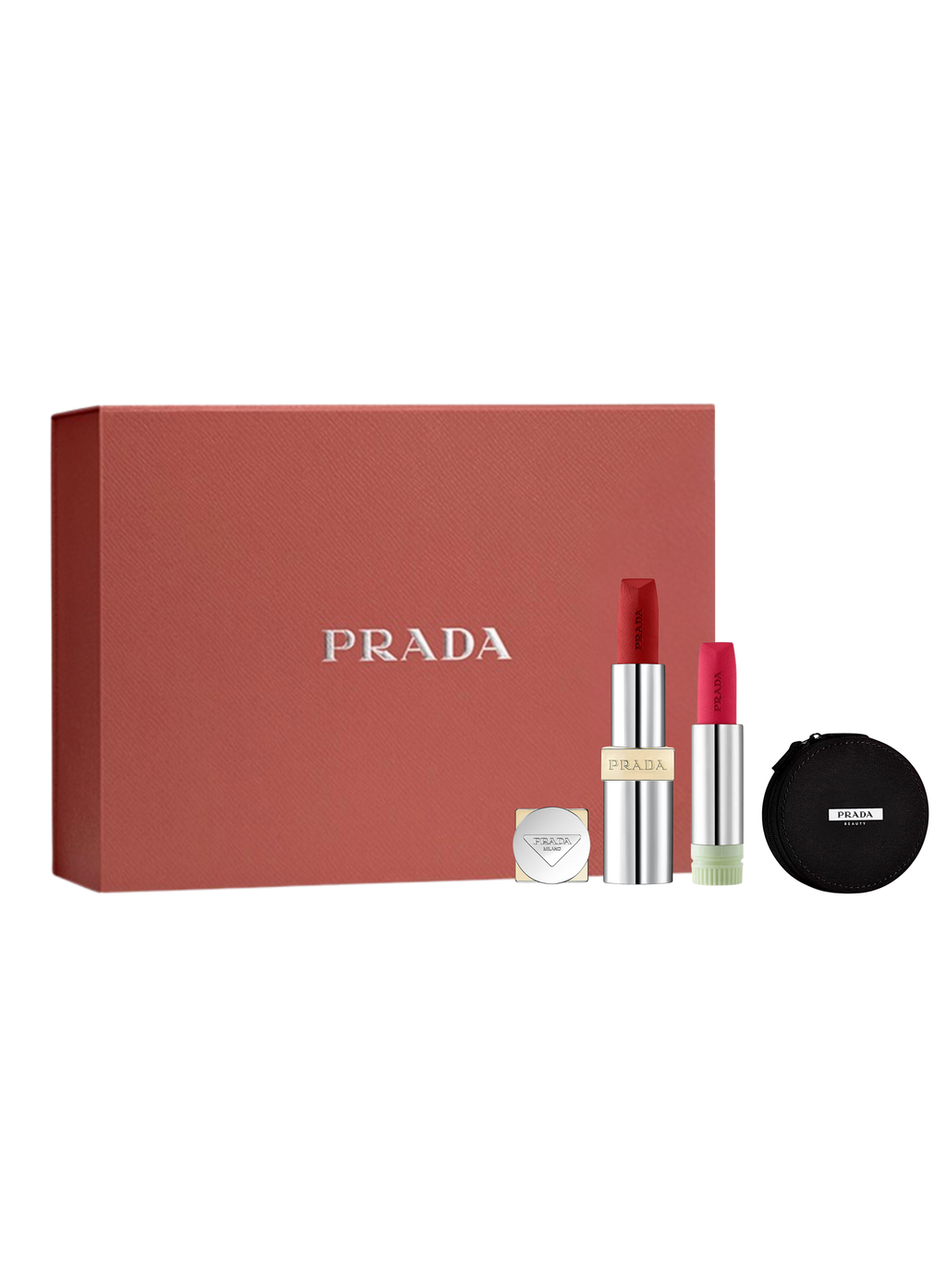 Prada Limited Edition Set Lipstick R28 /  Lipstick Refill P157 /Cosmetics Bag