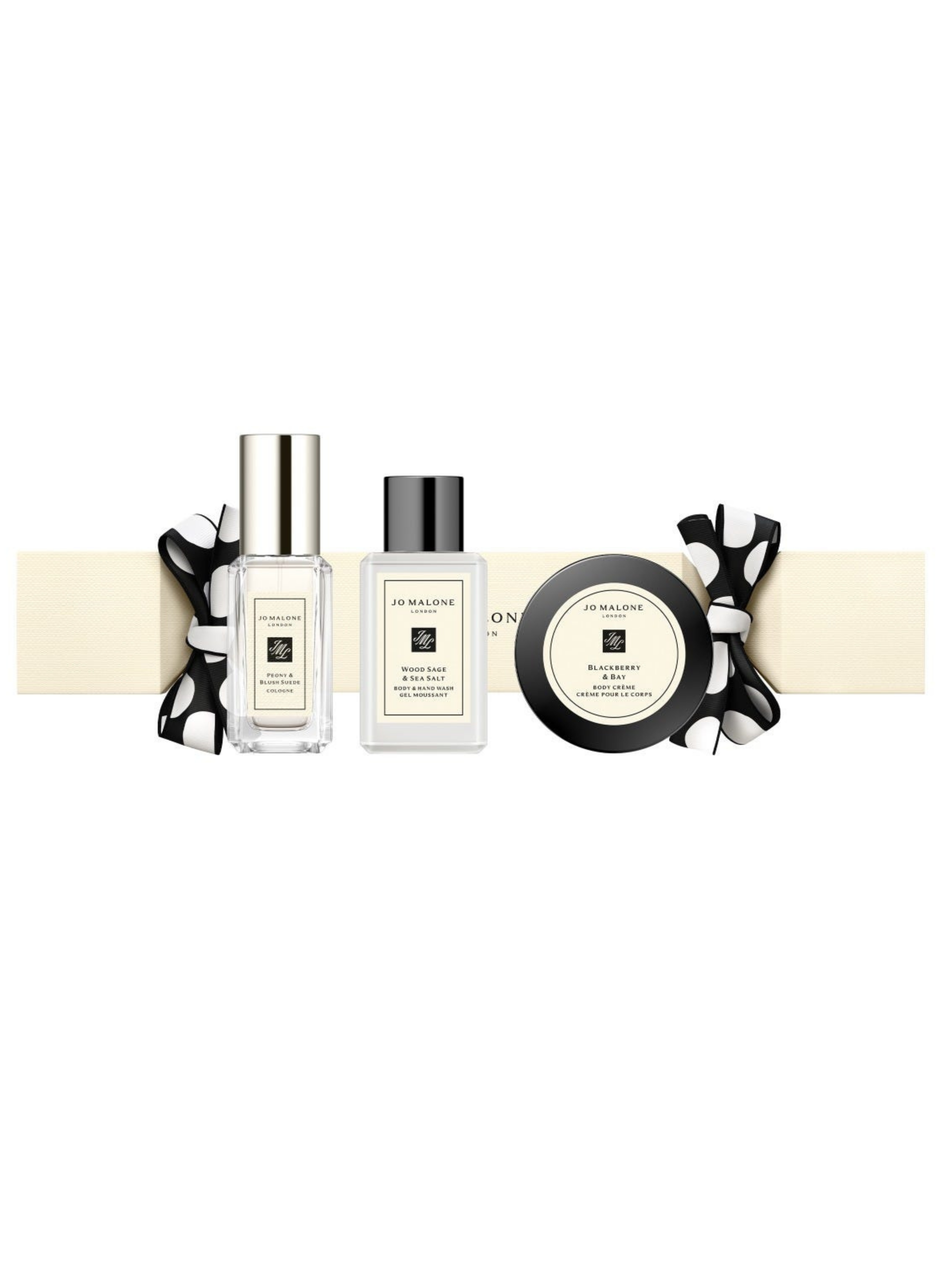 Jo Malone Discovery Set – Peony & Blush Suede, Wood Sage & Sea Salt, Blackberry & Bay