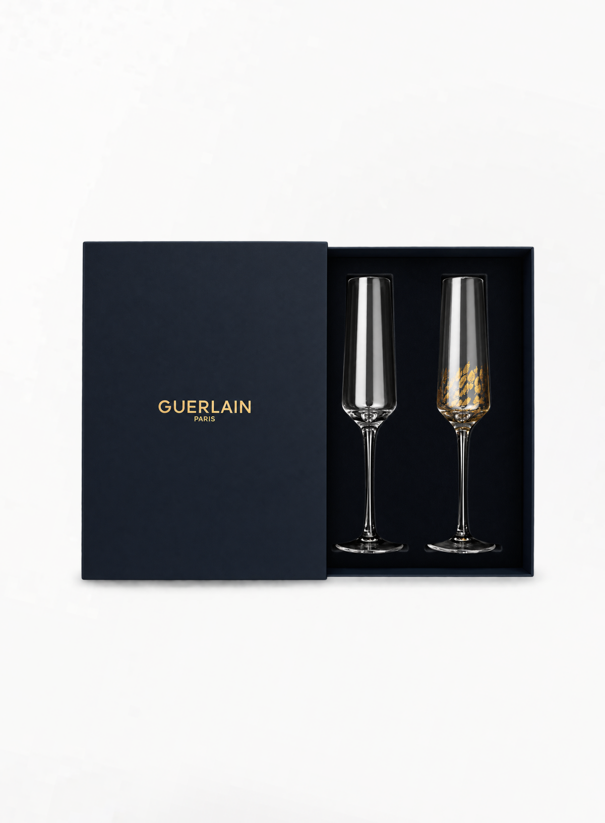 GUERLAIN Limited Edition Champagne Flute Glass Duo