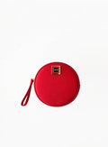 GIORGIO ARMANI Red Round Pouch 18cm
